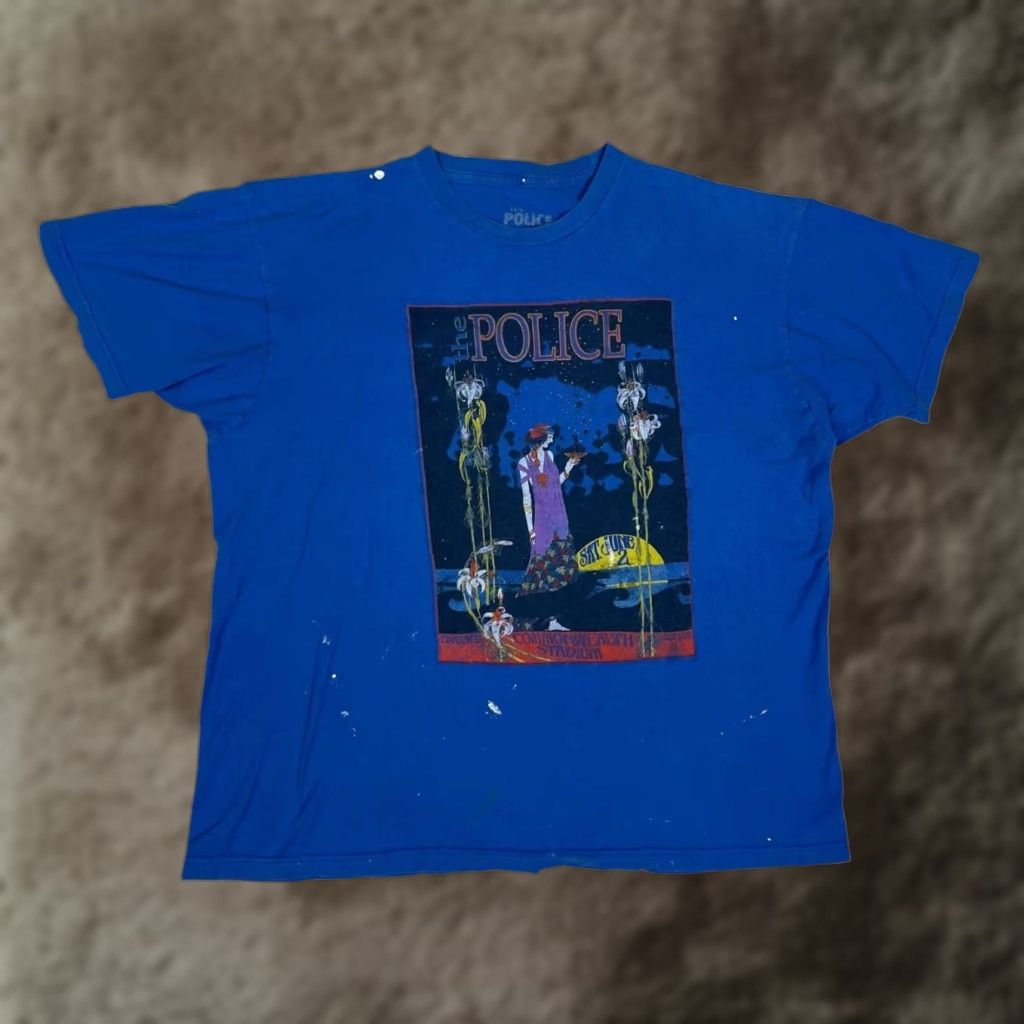 Vintage VINTAGE The Police T-Shirt Mens XL Blue Concert Rock Band Graphic Print Short Sleeve Crew Neck Casual Mens XL Blue Size US XL / EU 56 / 4 - 1 Thumbnail