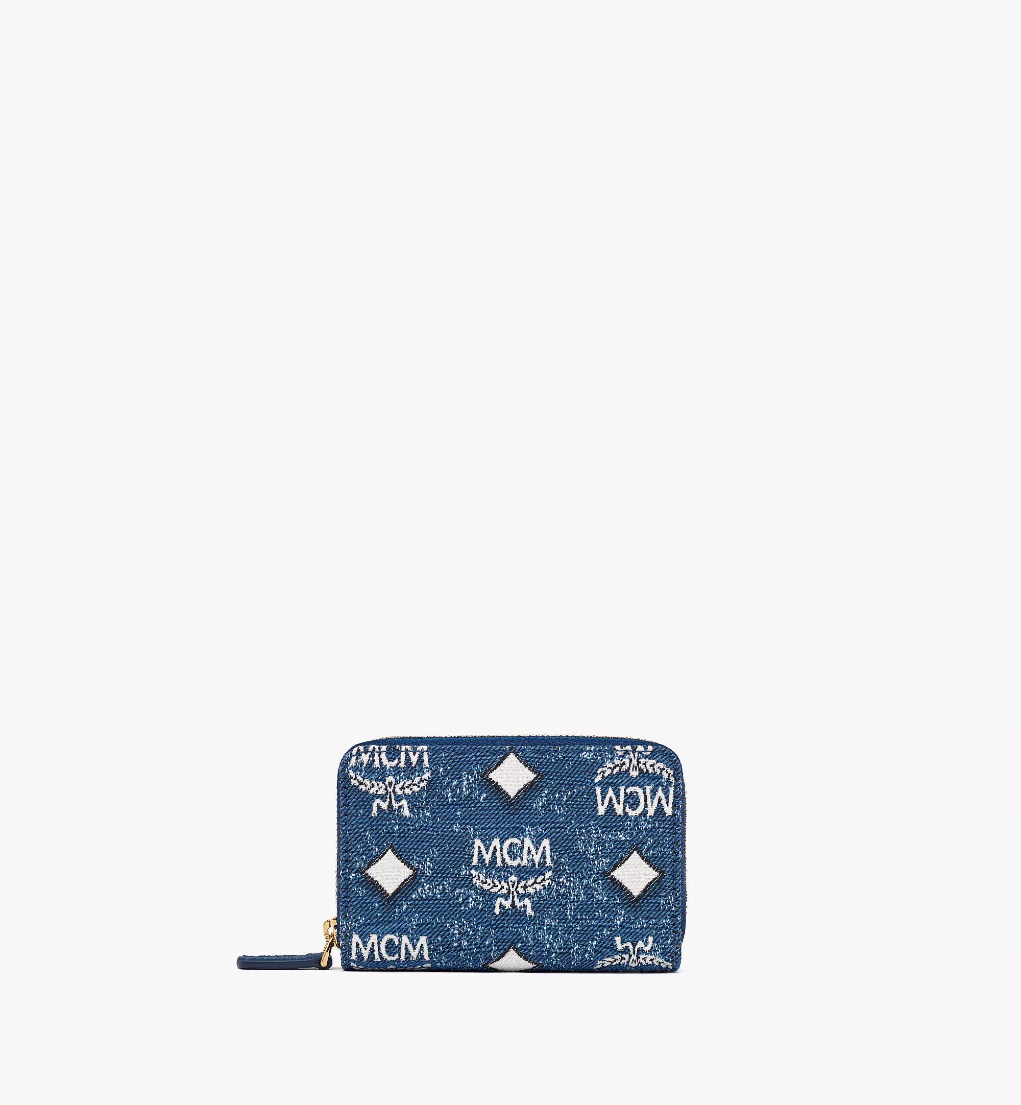 MCM o1mt1gz1224 Size: OS / xMini Zipped Wallet in Blue Size ONE SIZE - 1 Thumbnail