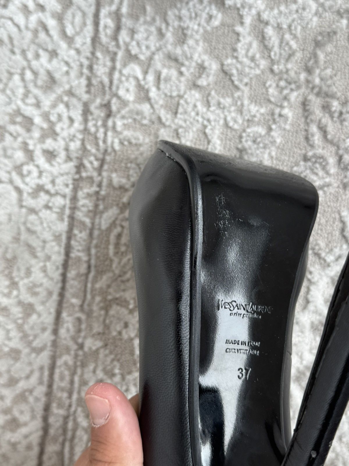 Yves Saint Laurent Saint Laurent (YSL) Tribute Platform Pumps in Black Leather Size US 7 / IT 37 - 5 Thumbnail