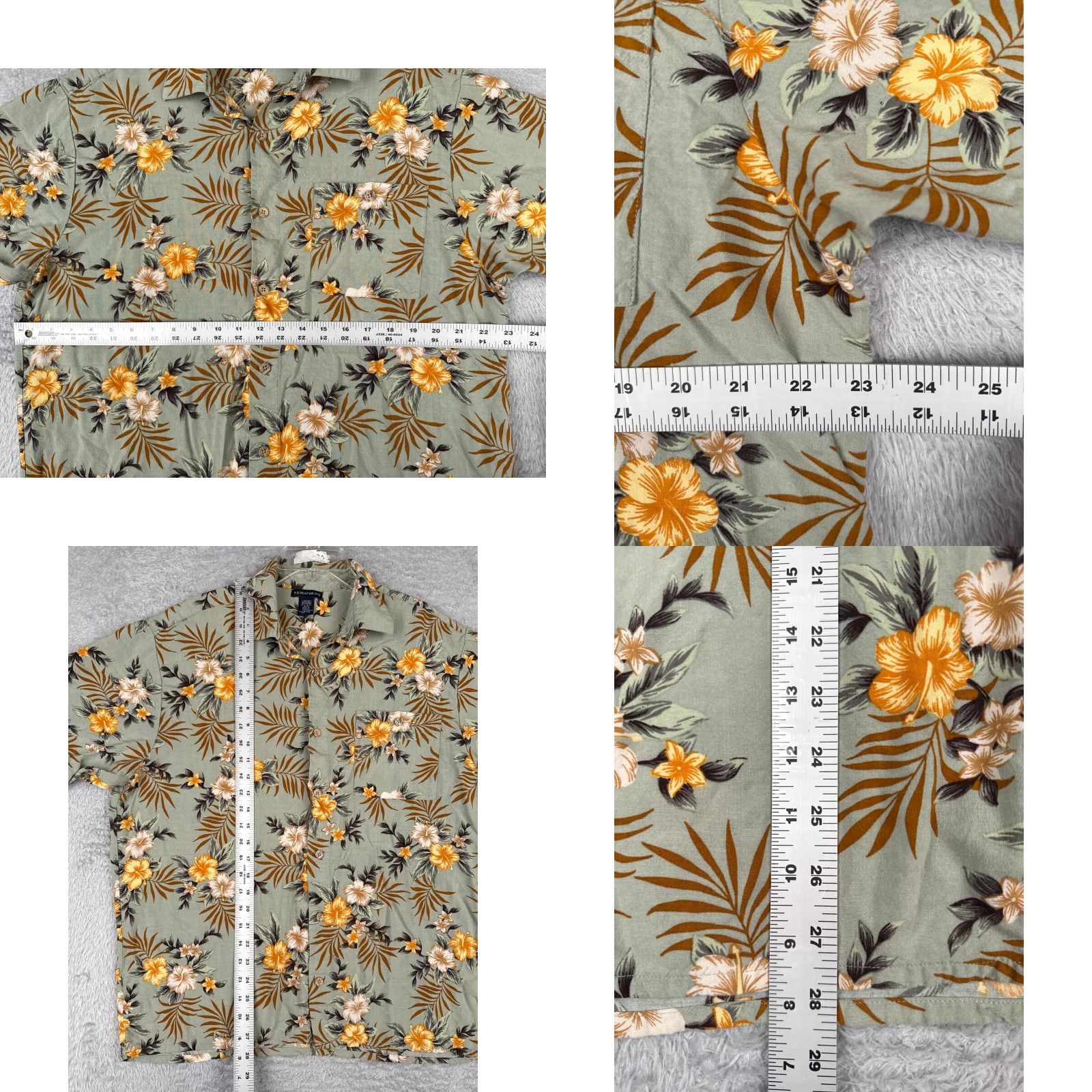 Vintage VINTAGE Knightsbridge Shirt Adult Large Gray Yellow Floral 100% Rayon Hawaiian Size US L / EU 52-54 / 3 - 8 Thumbnail