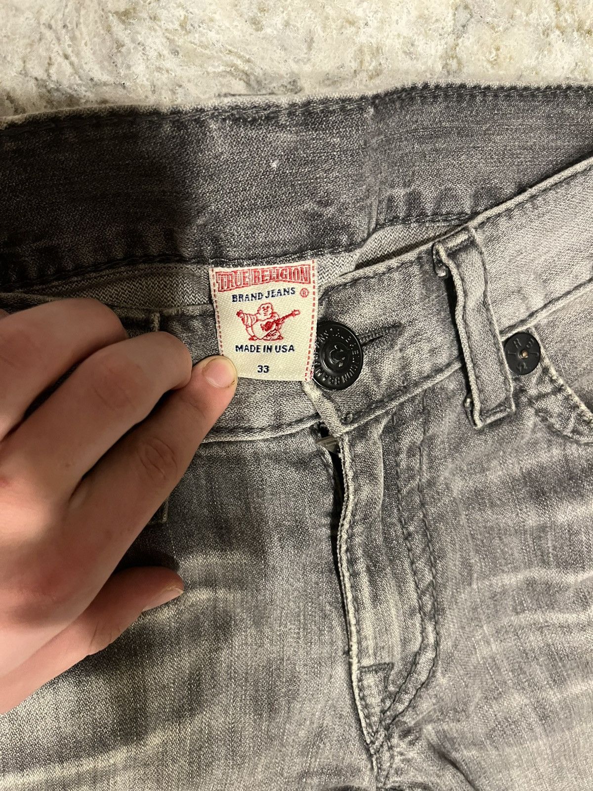 True Religion True Religion Grey Ricky Big T Jeans Size US 34 / EU 50 - 6 Thumbnail