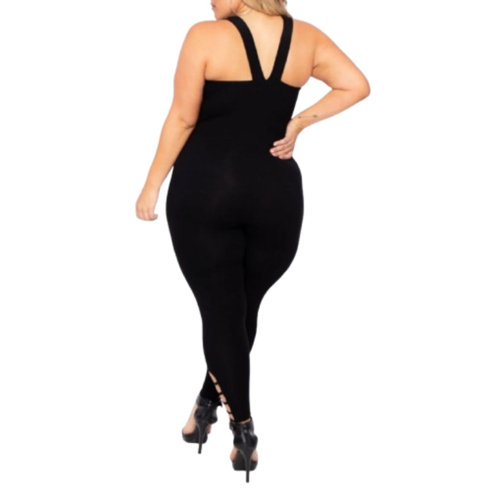 Other SAVANNA ☆ MIDNITE BLACK HALTER JUMPSUIT ☆ 4x ☆ NWT Size 29" - 4 Thumbnail
