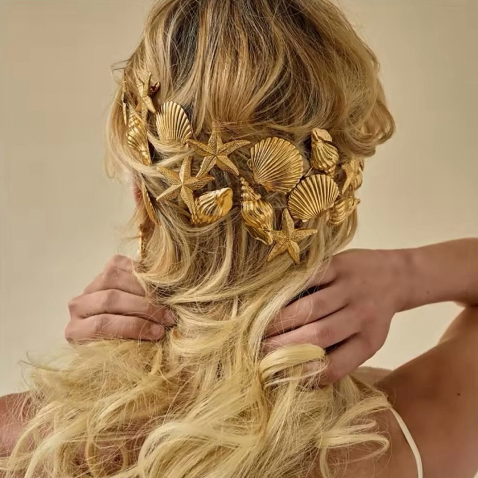 Other Gold Plated Starfish Seashell Hair Pin Size ONE SIZE - 1 Thumbnail