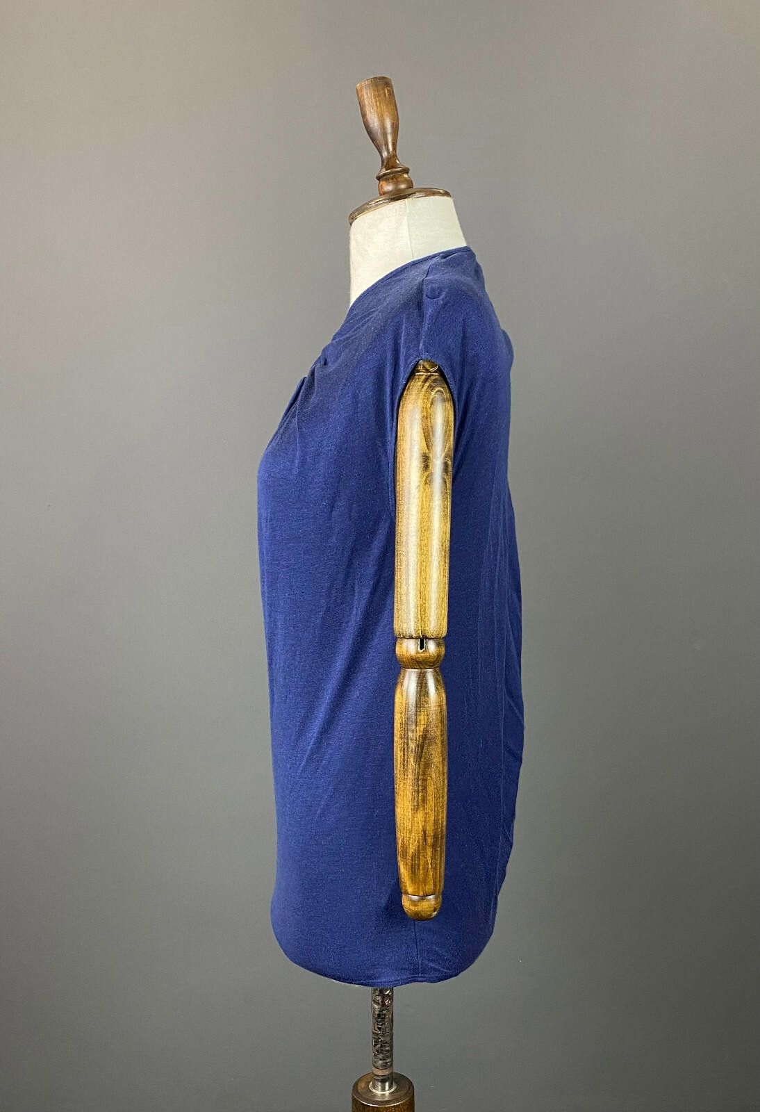 Helmut Lang Ladies HELMUT LANG Designer Blue Silk Blouse Shirt Size M / US 6-8 / IT 42-44 - 3 Thumbnail