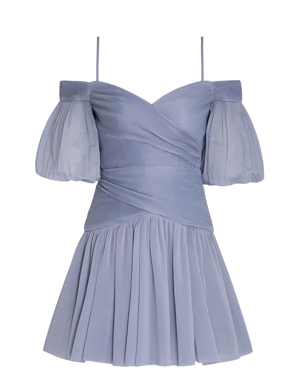 Zimmermann oc11z0425 Pleated Mini Dress in Purple Size M / US 6-8 / IT 42-44 - 1 Thumbnail
