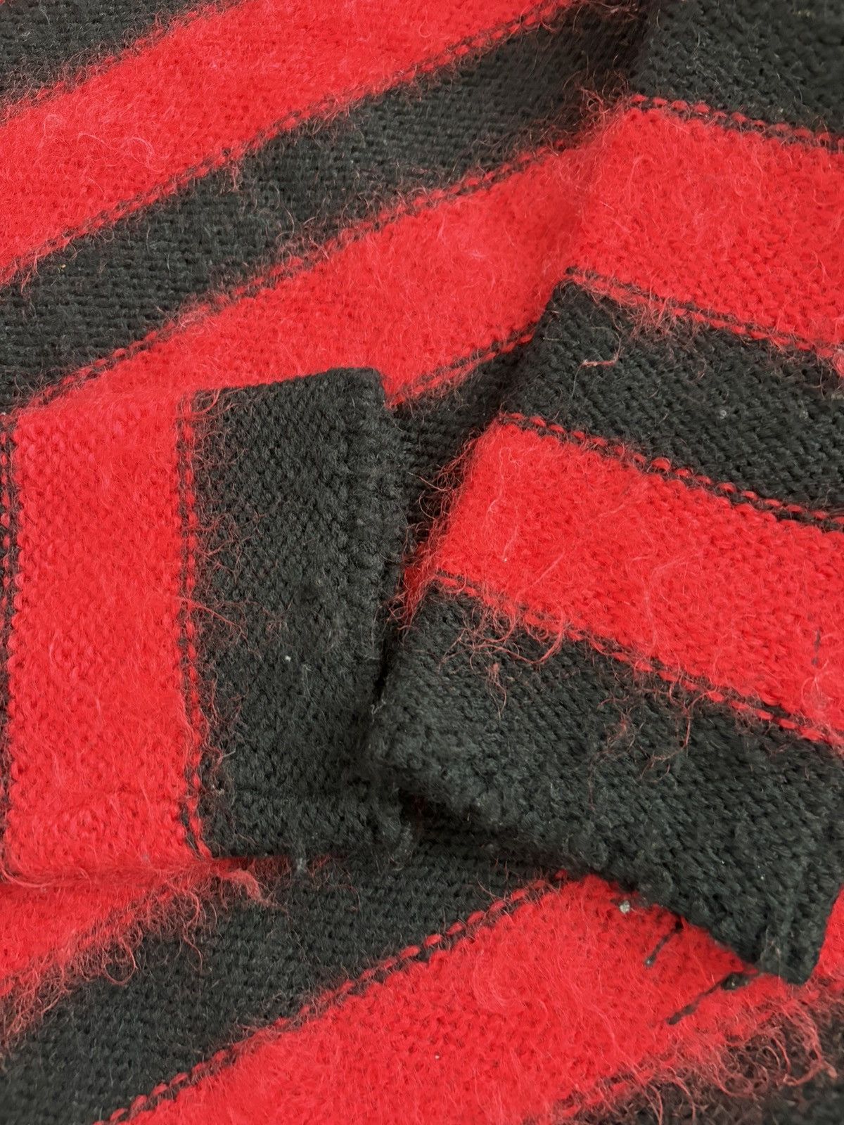 Undercover AW03 Paper Doll Red Black Striped Mohair Knit Size US M / EU 48-50 / 2 - 3 Thumbnail
