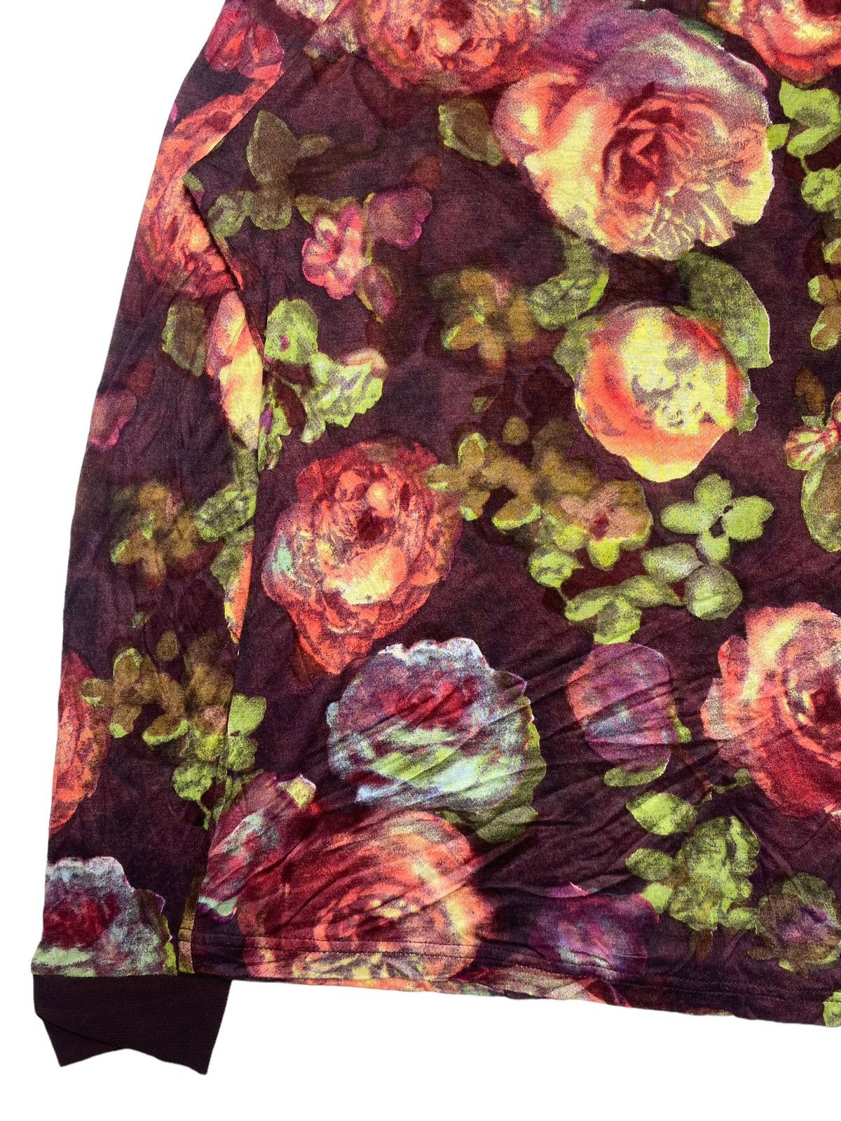 20471120 2000s Raku - Fantasy Floral Mesh Top Size US M / EU 48-50 / 2 - 2 Thumbnail