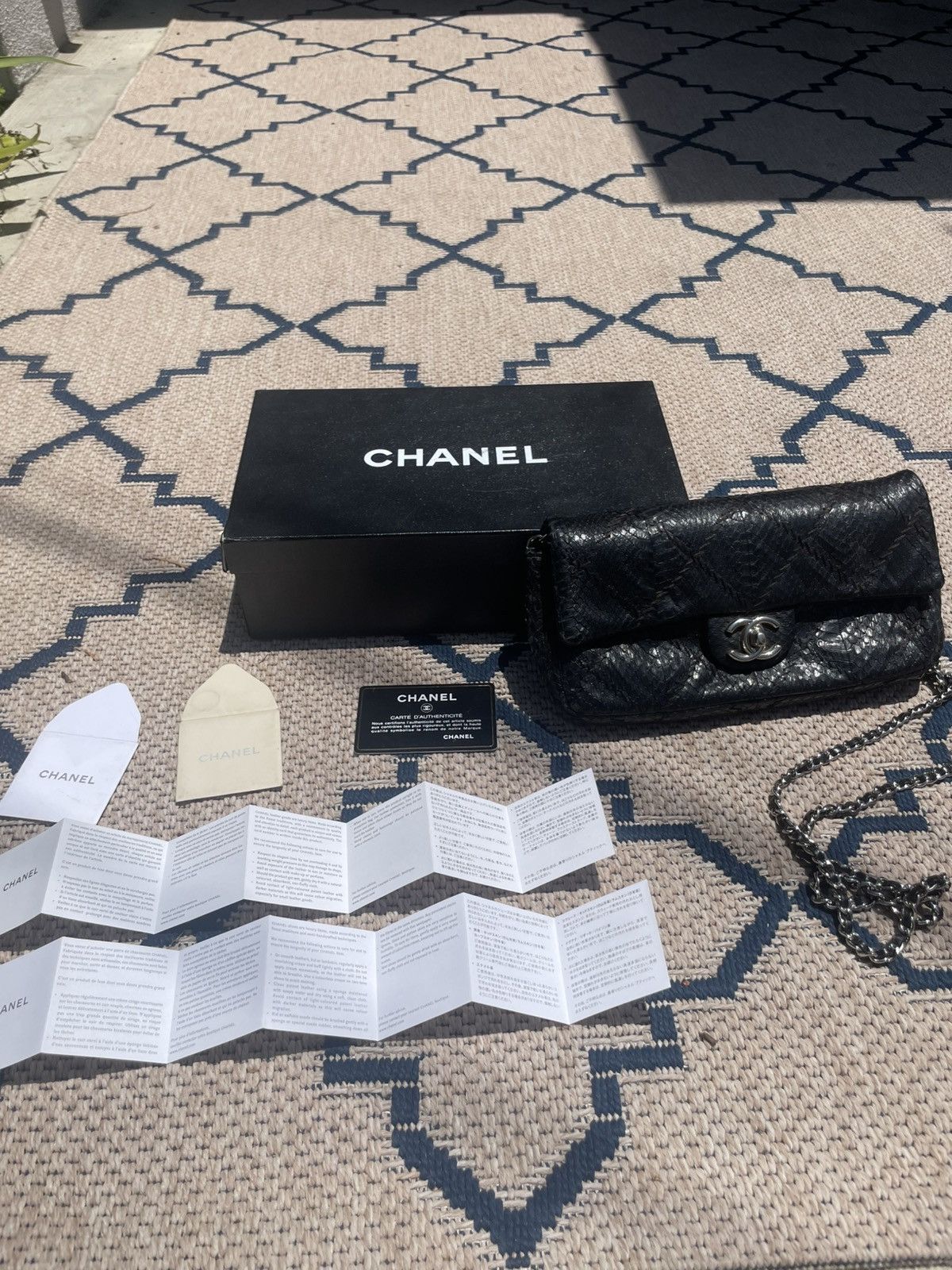 Chanel Classic Chanel flap bag with black python leather Size ONE SIZE - 1 Thumbnail