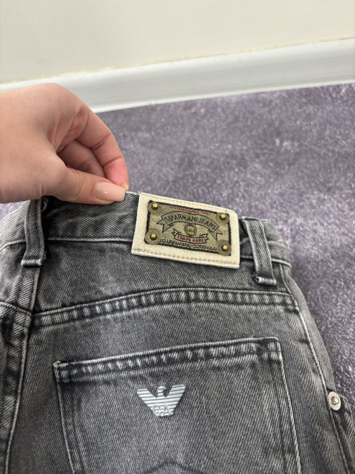 Armani Vintage Armani Jeans 90s Gray Luxury Denim Skinny Jeans Size US 28 / EU 44 - 7 Thumbnail