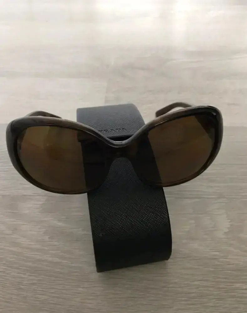 Prada × Vintage PRADA Sunglasses Rectangle Wrap Shield Metal Symbole RI921 Size ONE SIZE - 3 Thumbnail