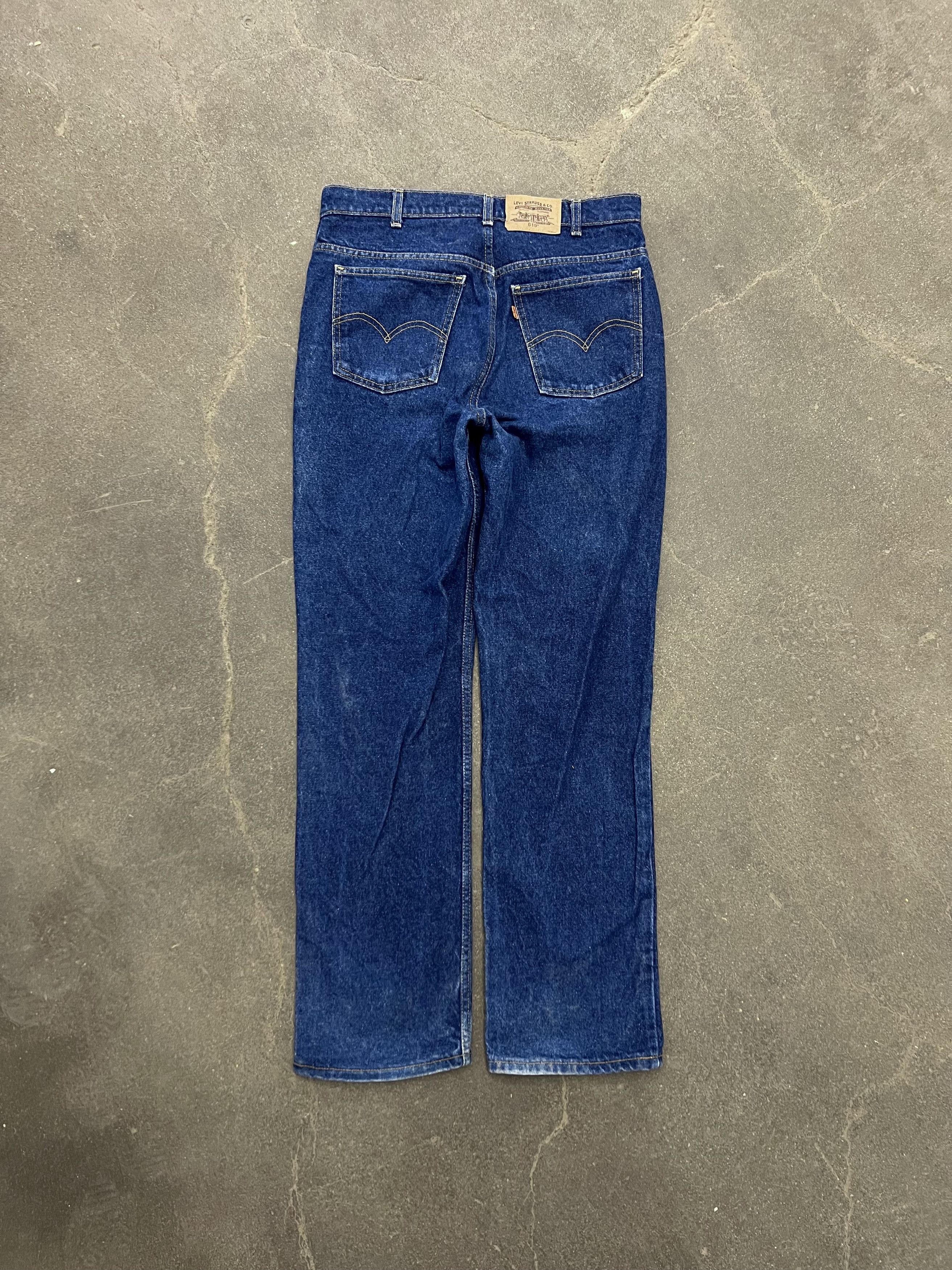 Levi's × Vintage VTG 1988 Levi's 619 Orange Tab Dark Wash Denim Jeans Size US 32 / EU 48 - 2 Thumbnail
