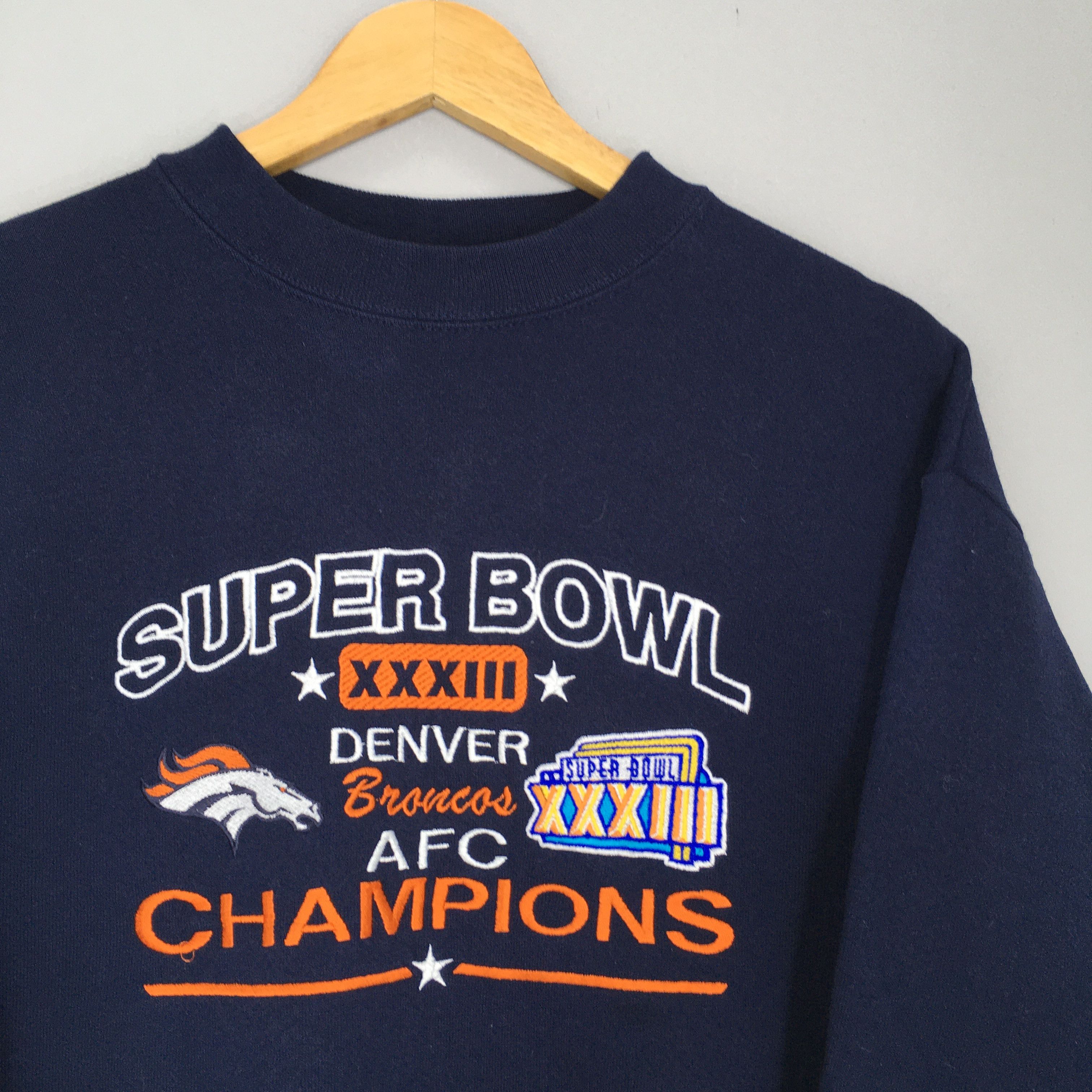 Logo 7 × NFL × Vintage Vintage 90s Denver Broncos NFL Sweatshirt Medium Size US M / EU 48-50 / 2 - 2 Thumbnail
