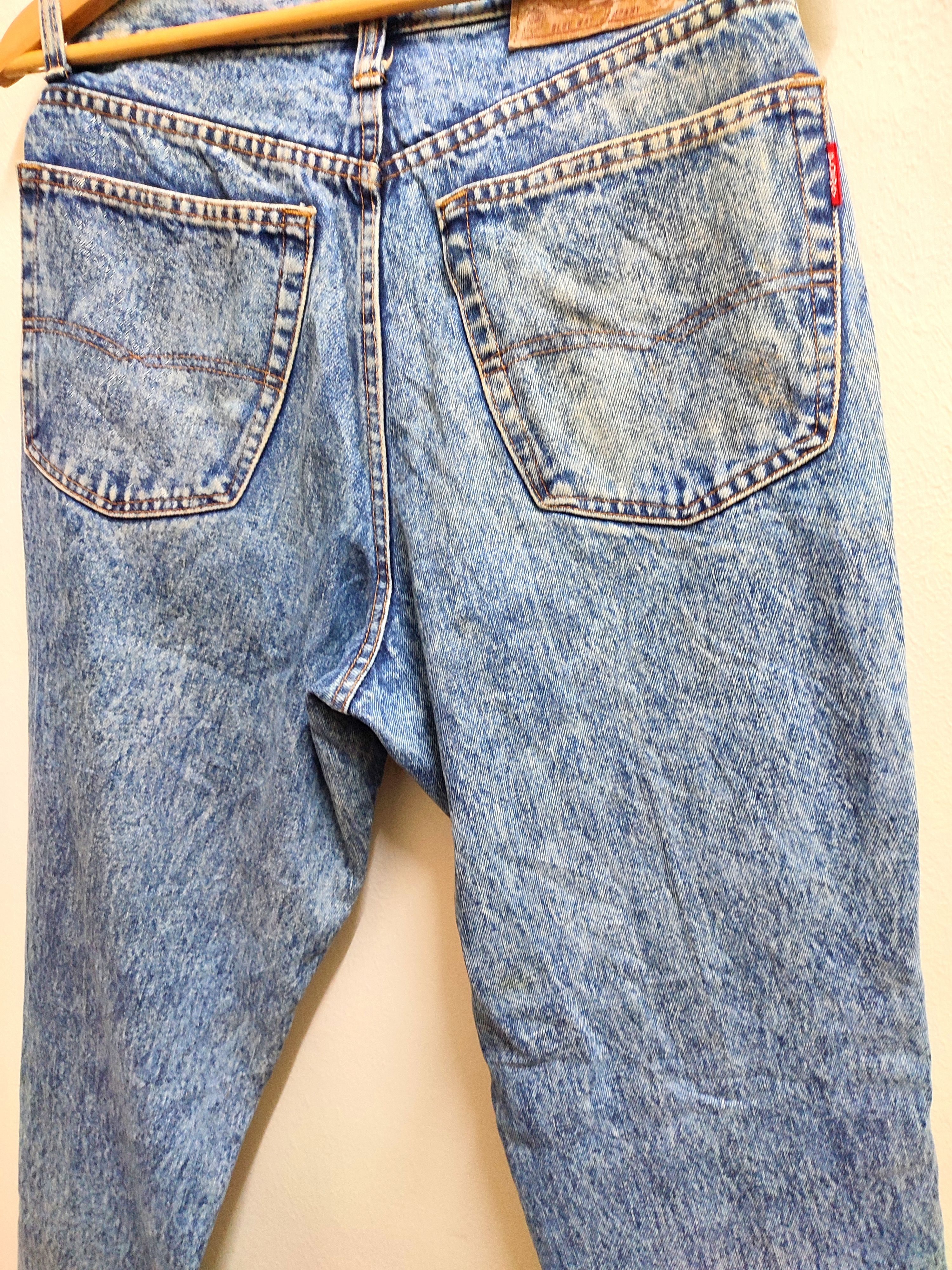 Japanese Brand Vintage Design Blue Way Acid Wash Denim Size US 31 - 6 Thumbnail