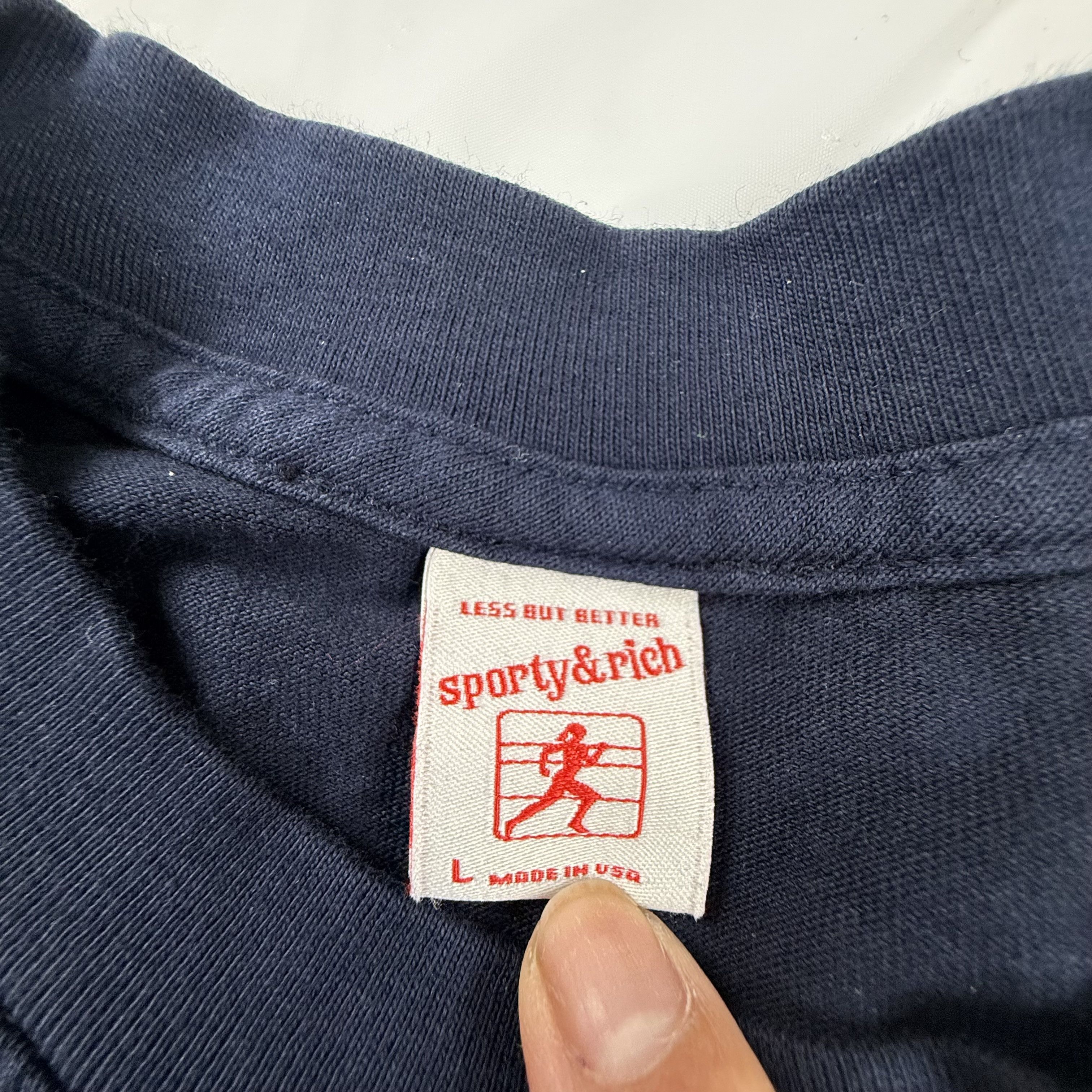 Other Sporty & Rich Navy Blue Long Sleeve T-Shirt Mens Large Size US L / EU 52-54 / 3 - 6 Thumbnail