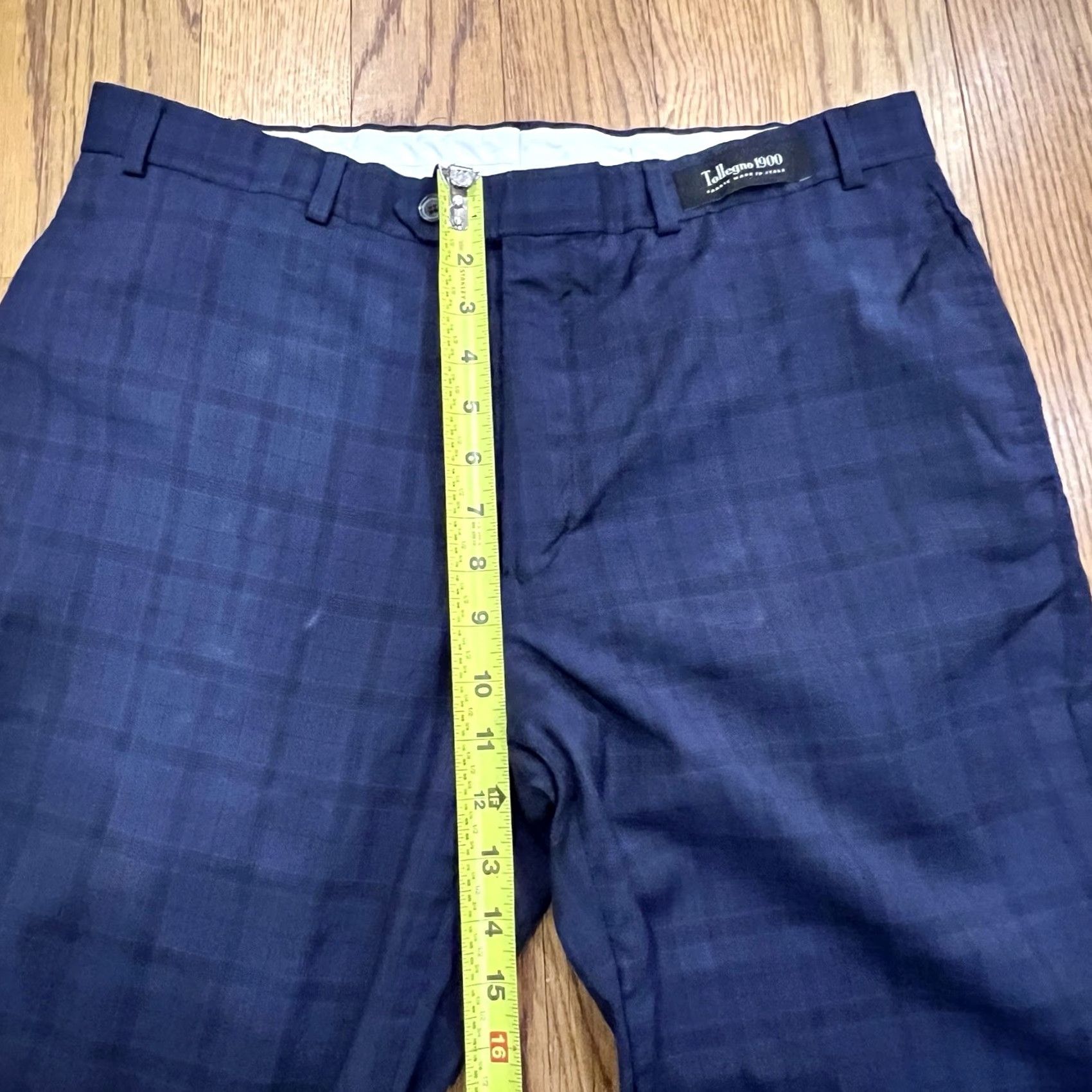 Brooks Brothers Brooks Brothers Dress Pants Blue Plaid Tollegno 1900 36x32 Wool Flat Front Straight Leg Mens Regular Classic Preppy City Size US 36 / EU 52 - 6 Thumbnail