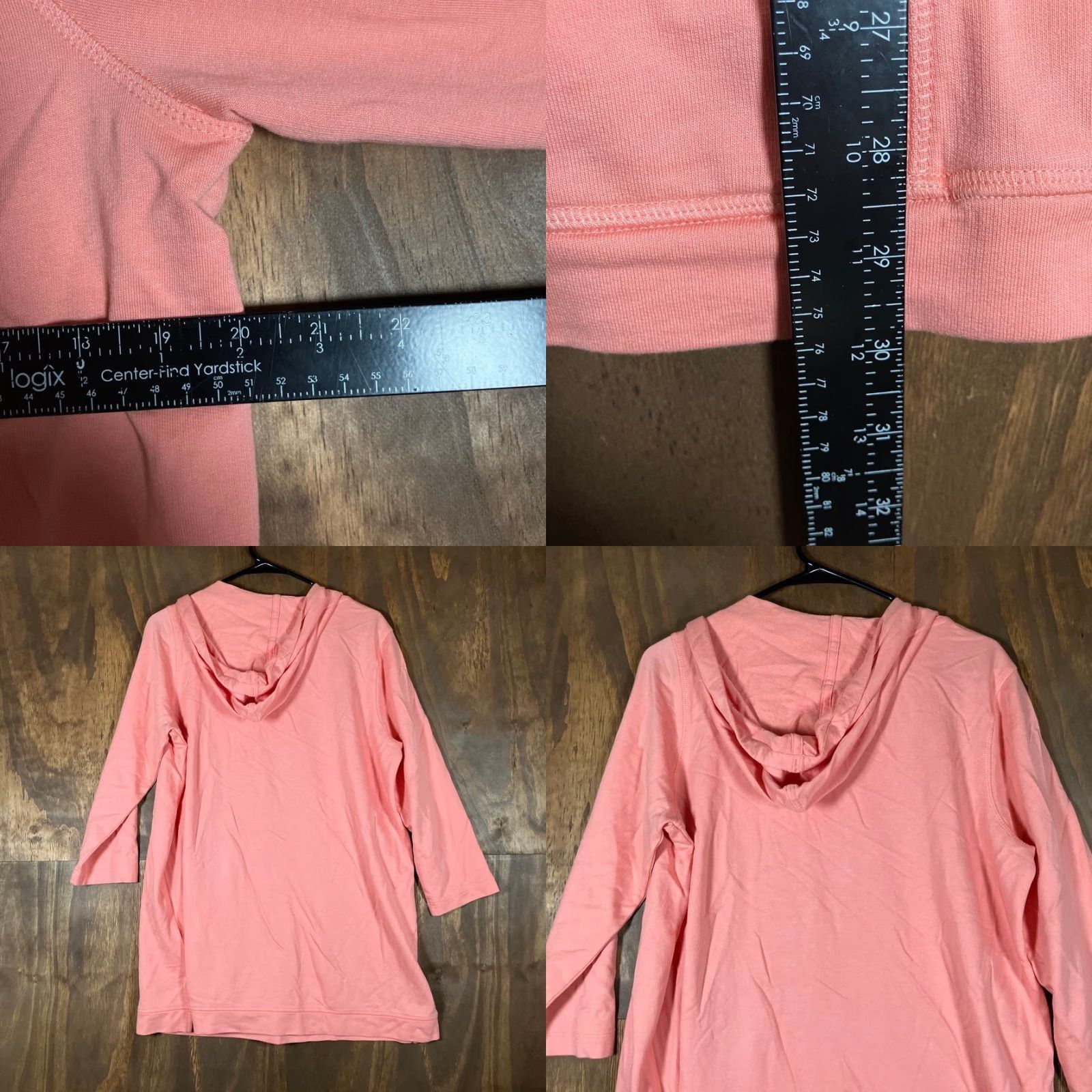J. Jill J Jill Fit Womens Sweatshirt Long Tunic 3/4 Sleeve Pink V Neck Modal Blend M Size M / US 6-8 / IT 42-44 - 8 Thumbnail