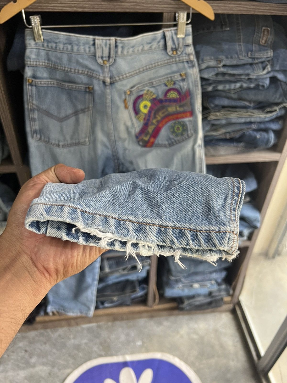 Lancel 🔥Vintage Lancel Distressed Denim Size US 28 / EU 44 - 12 Thumbnail