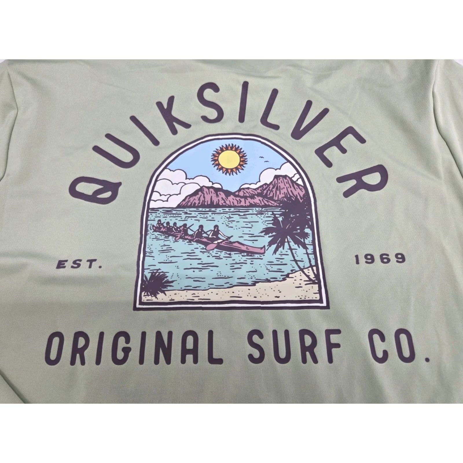 Quiksilver Quiksilver Mens Hoodie Long Sleeve Quick Dry UPF 50 Sage Small NWT Light Logo Graphic Print Beach Gomer Pullover Crew Neck Pocket Hooded Classic Size US S / EU 44-46 / 1 - 3 Thumbnail