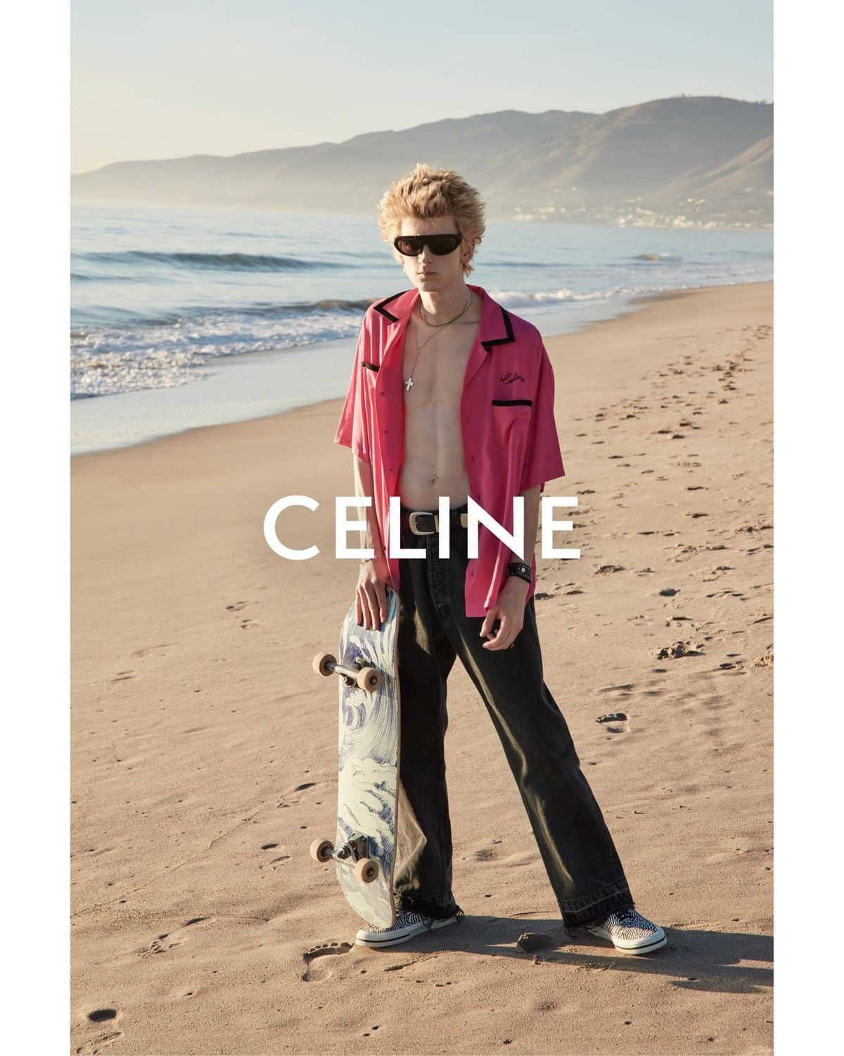 Celine CELINE BY HEDI SLIMANE 23SS Campaign Logo Bowling Shirt Size US S / EU 44-46 / 1 - 8 Thumbnail