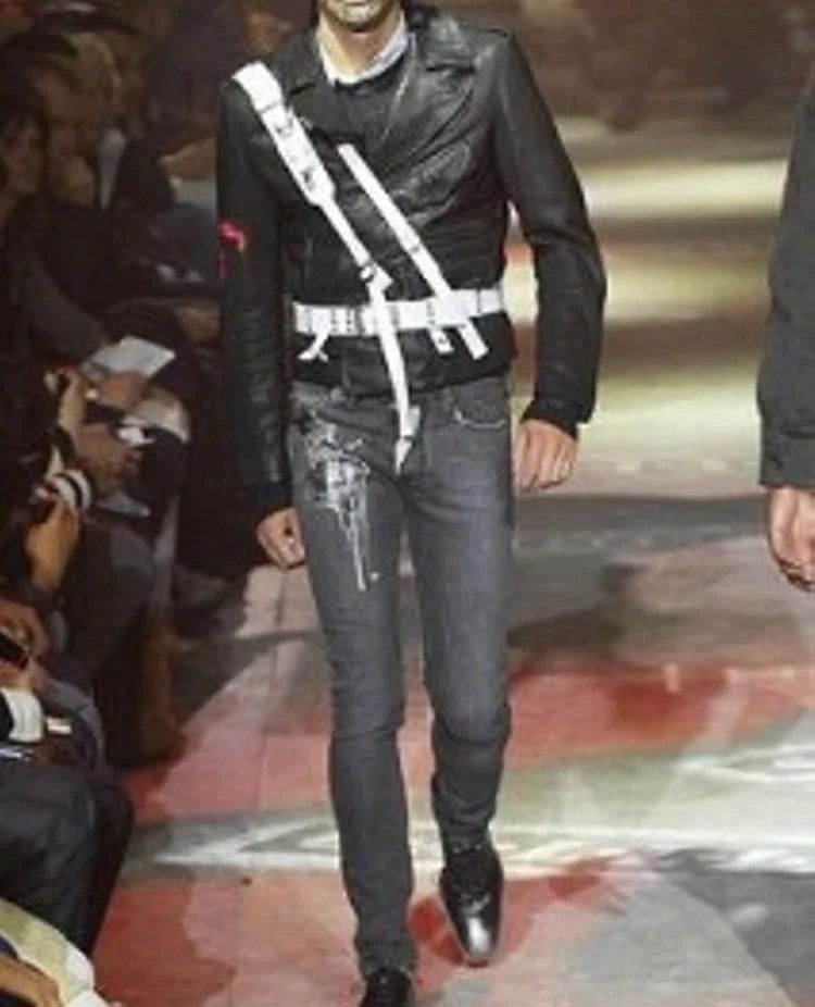 John Galliano 2008 Sz48 Gunslinger Pistol Skinny Denim Size US 32 / EU 48 - 4 Thumbnail
