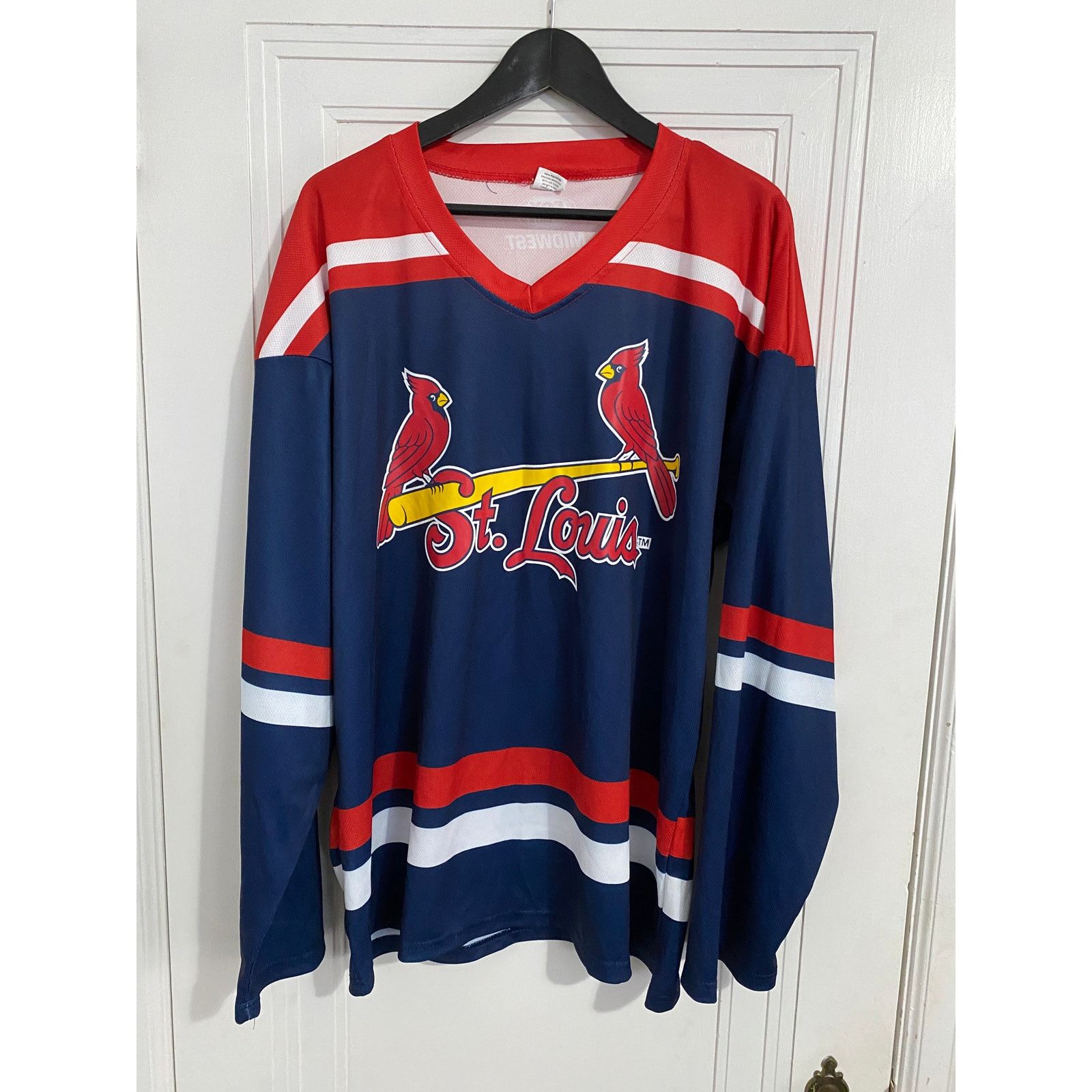 MLB St. Louis Cardinals Hockey Style Jersey Adult Size XL Size US XL / EU 56 / 4 - 1 Thumbnail