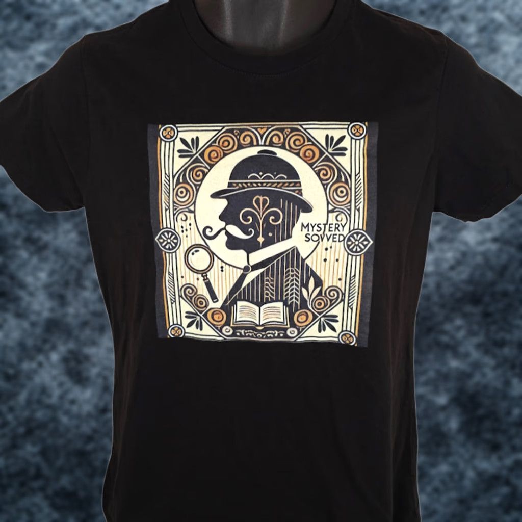 Port & Company VINTAGE Sherlock Holmes T Shirt Womens Size Medium Black Mystery Solved Size M / US 6-8 / IT 42-44 - 1 Thumbnail