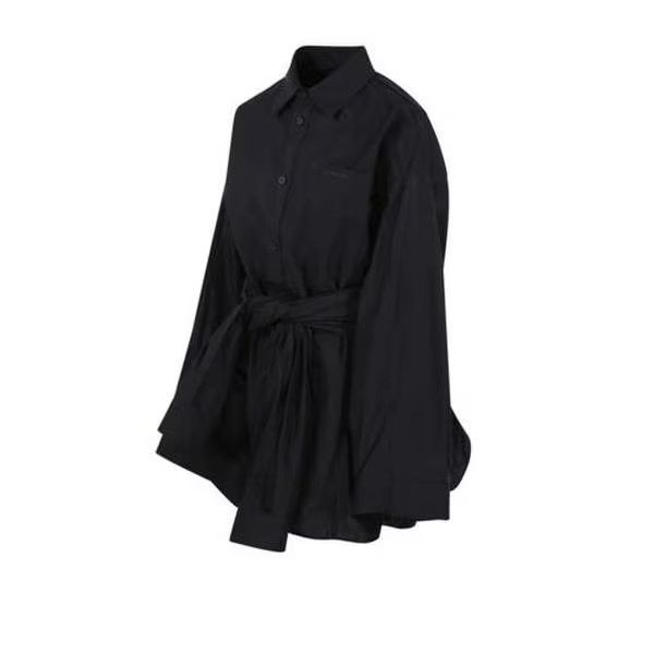 Balenciaga o1bcso1str1124 Cut Up Shirt Large Fit in Black Size XS / US 0-2 / IT 36-38 - 2 Thumbnail