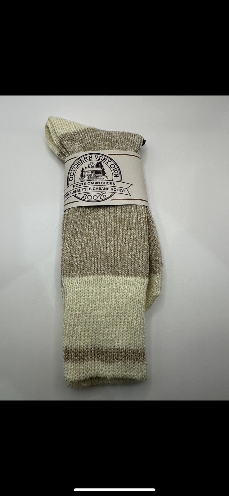 Drake × October's Very Own × Roots OVO x Roots Cabin Socks (1 Pair) - Oatmeal Size ONE SIZE - 3 Thumbnail