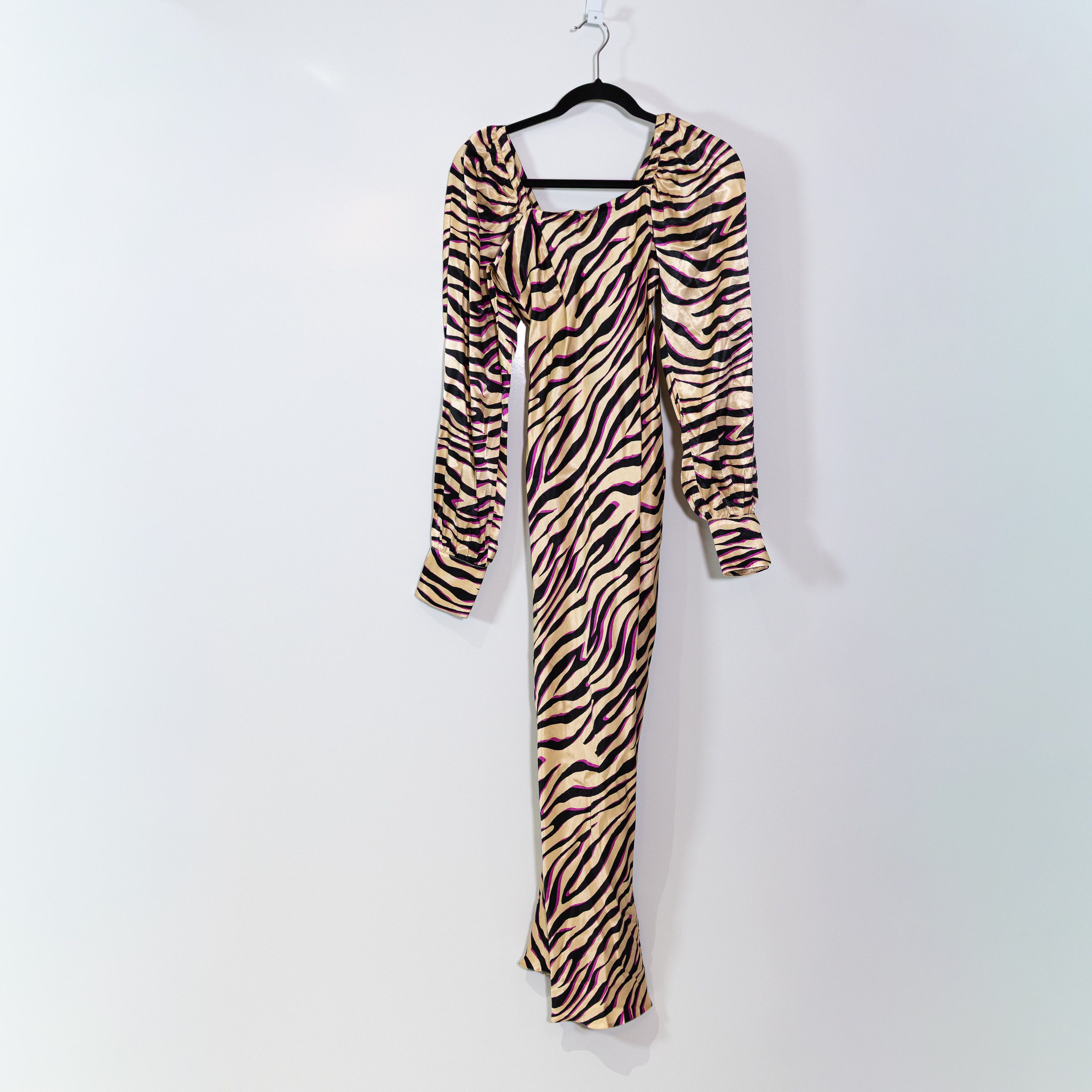 Asos NEW ASOS Zebra Animal Print Pattern Satin Size S / US 4 / IT 40 - 1 Thumbnail