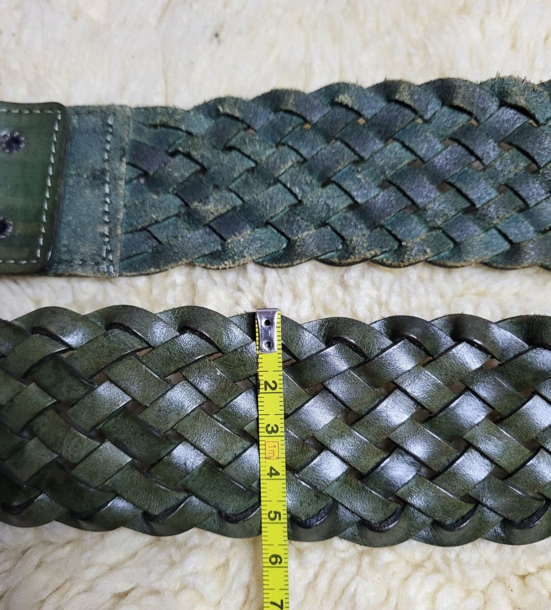 Other Bekaloo Hand-Braided Leather Belt – Made in France – Green Size ONE SIZE - 12 Thumbnail