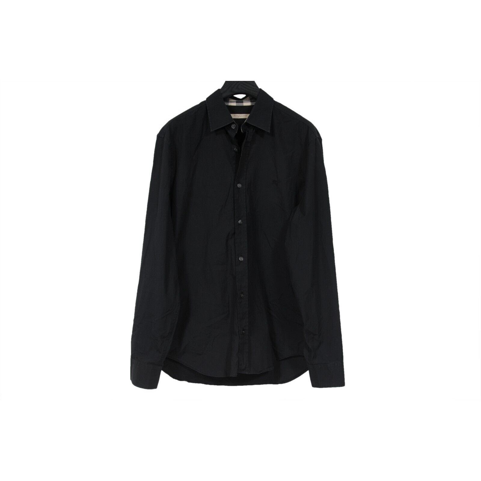 Burberry Burberry Brit Button Down Shirt Black Stretch Cotton - 02447 Size US M / EU 48-50 / 2 - 11 Thumbnail