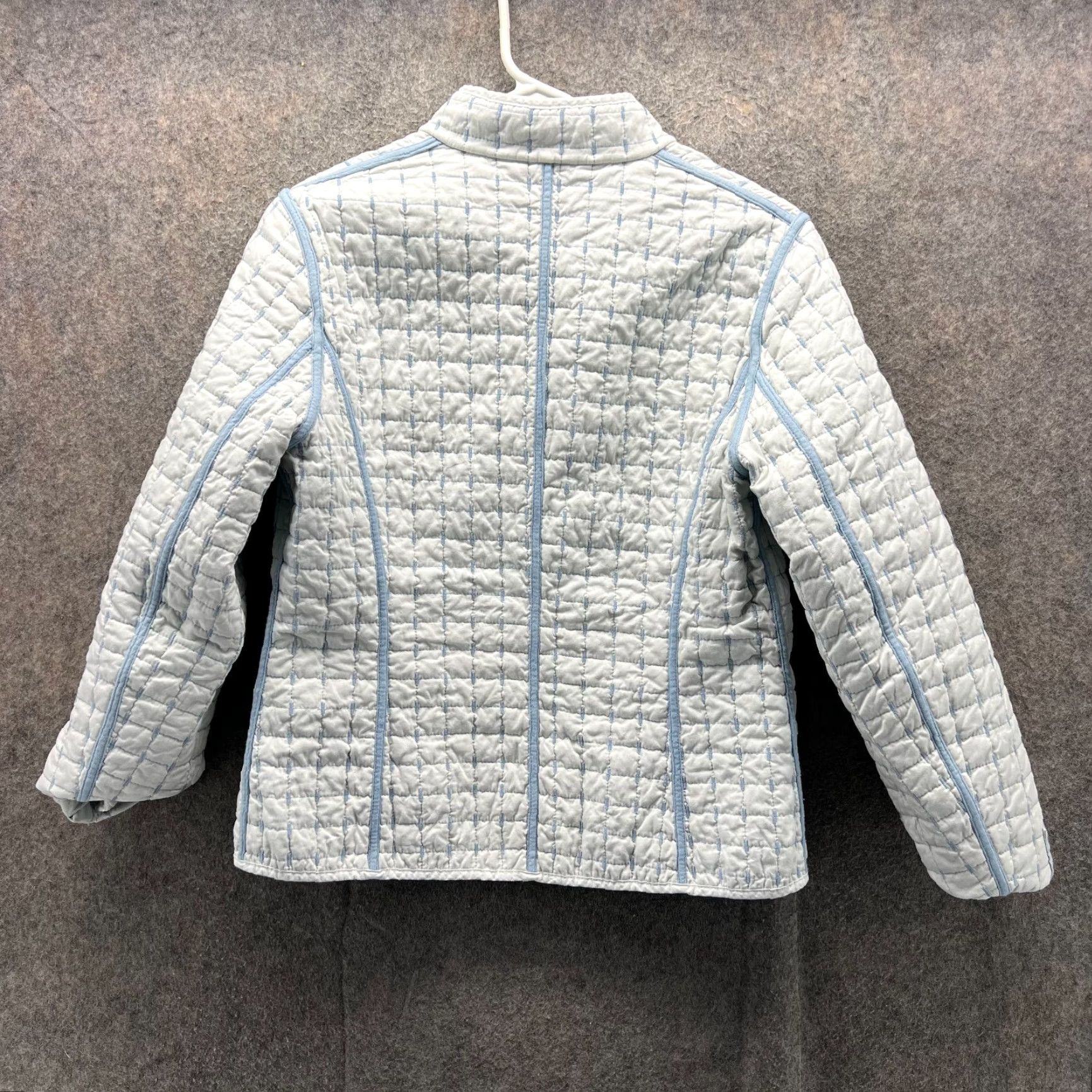 Pendleton Pendleton Jacket Women M Light Blue Quilted Full Zip Reversible VTG Pattern: Solid Winter Fall Size M / US 6-8 / IT 42-44 - 4 Thumbnail