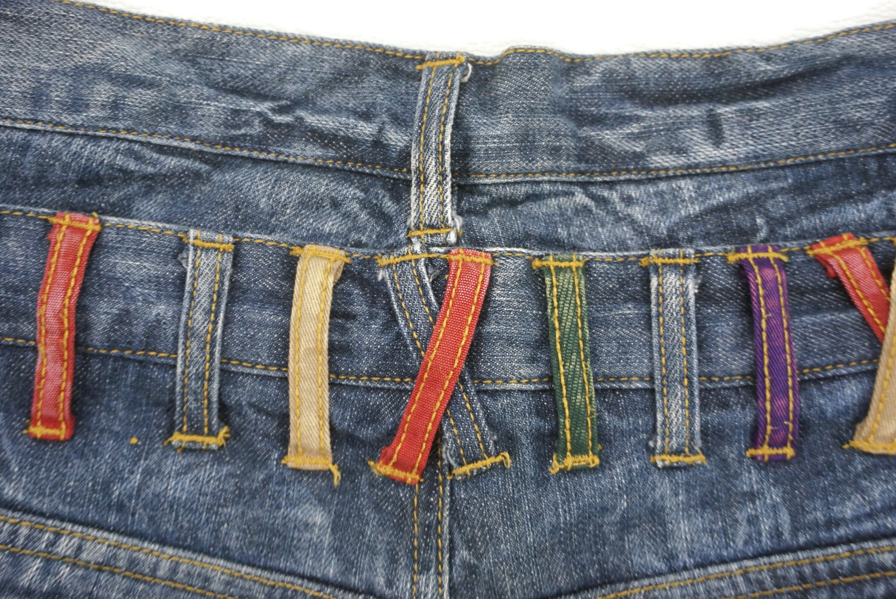 Japanese Brand Nylaus Jeans Size W31xL24.5 Double Waist Cropped Jorts Denim Size US 31 - 13 Thumbnail
