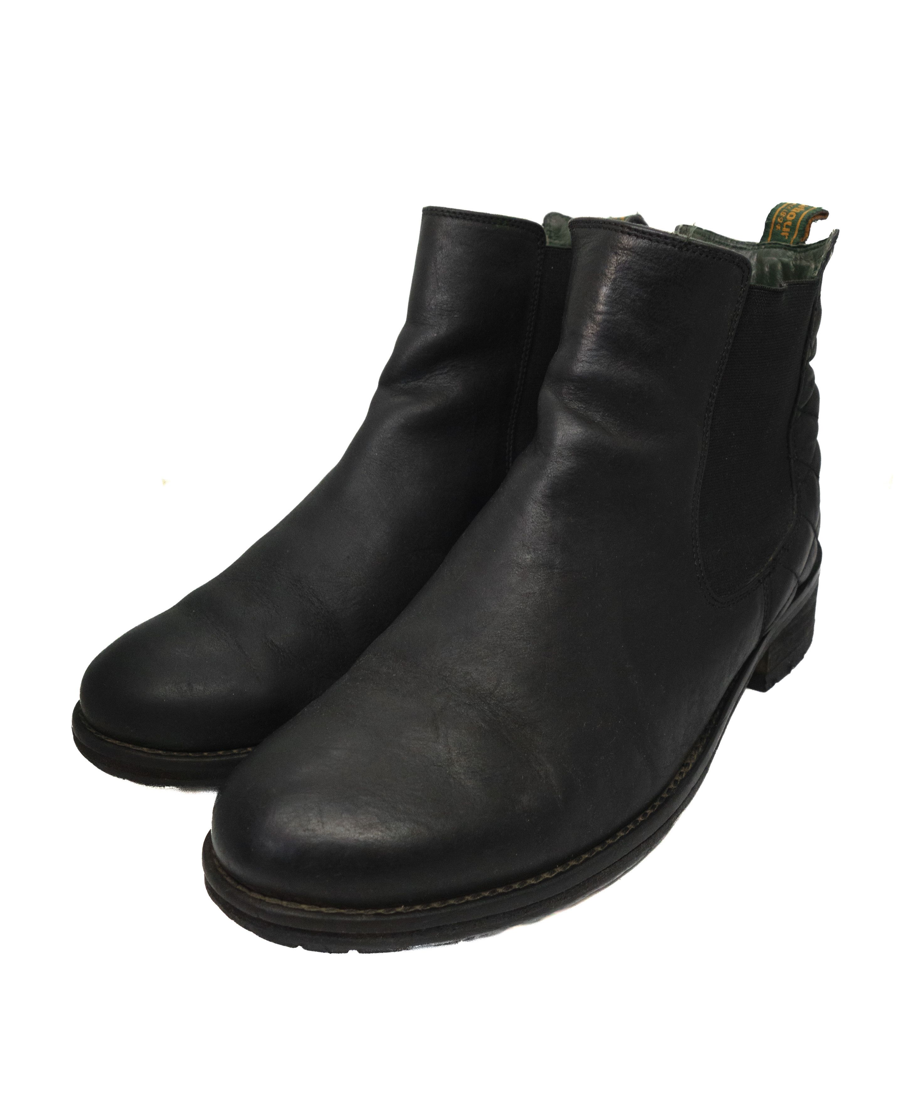 Barbour Amble Quilted Leather Chelsea Boots Tartan Lining Size US 10.5 / IT 40.5 - 7 Thumbnail