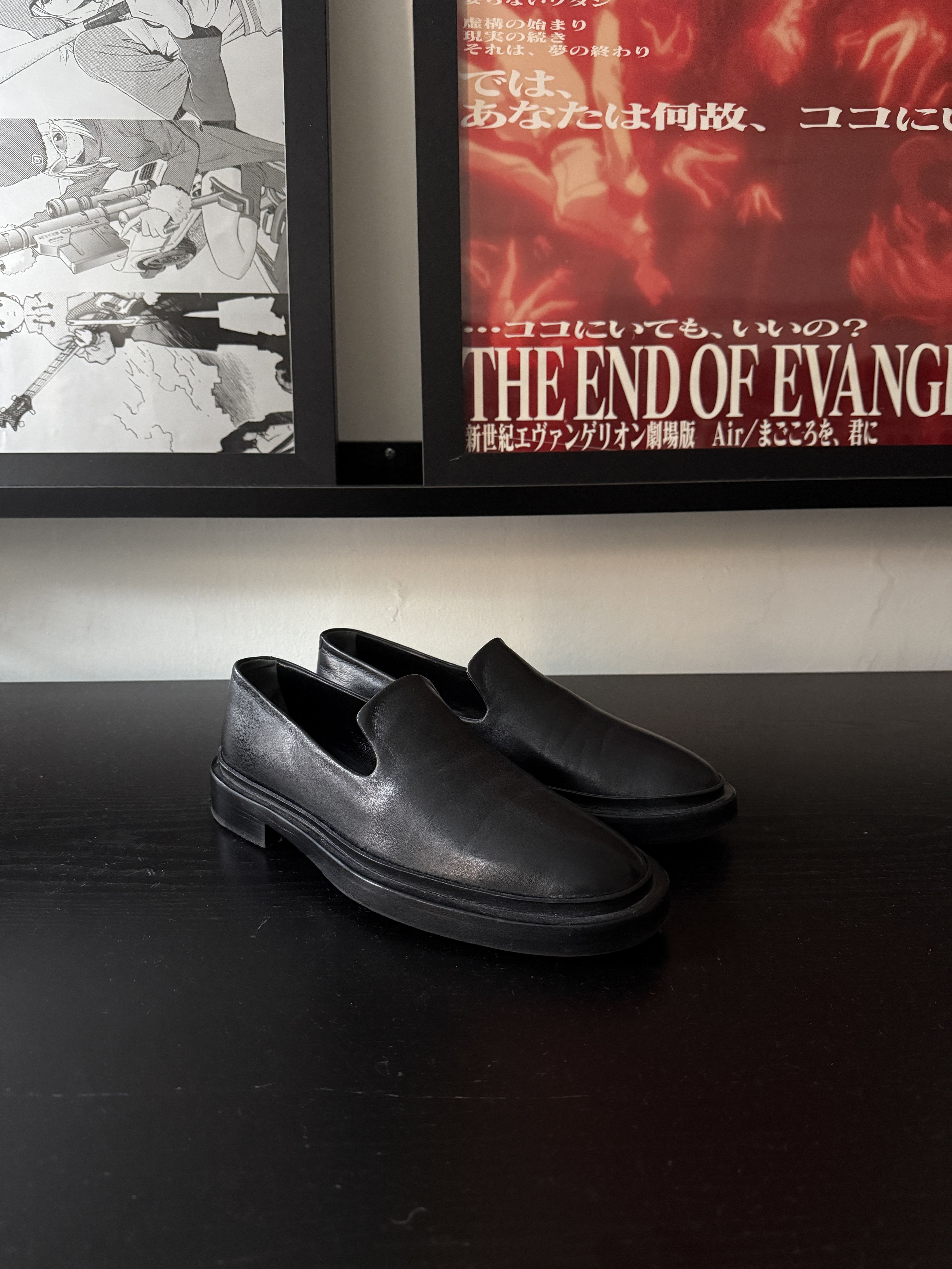 Jil Sander FW22 Black Leather Loafers Size US 7 / EU 40 - 1 Thumbnail