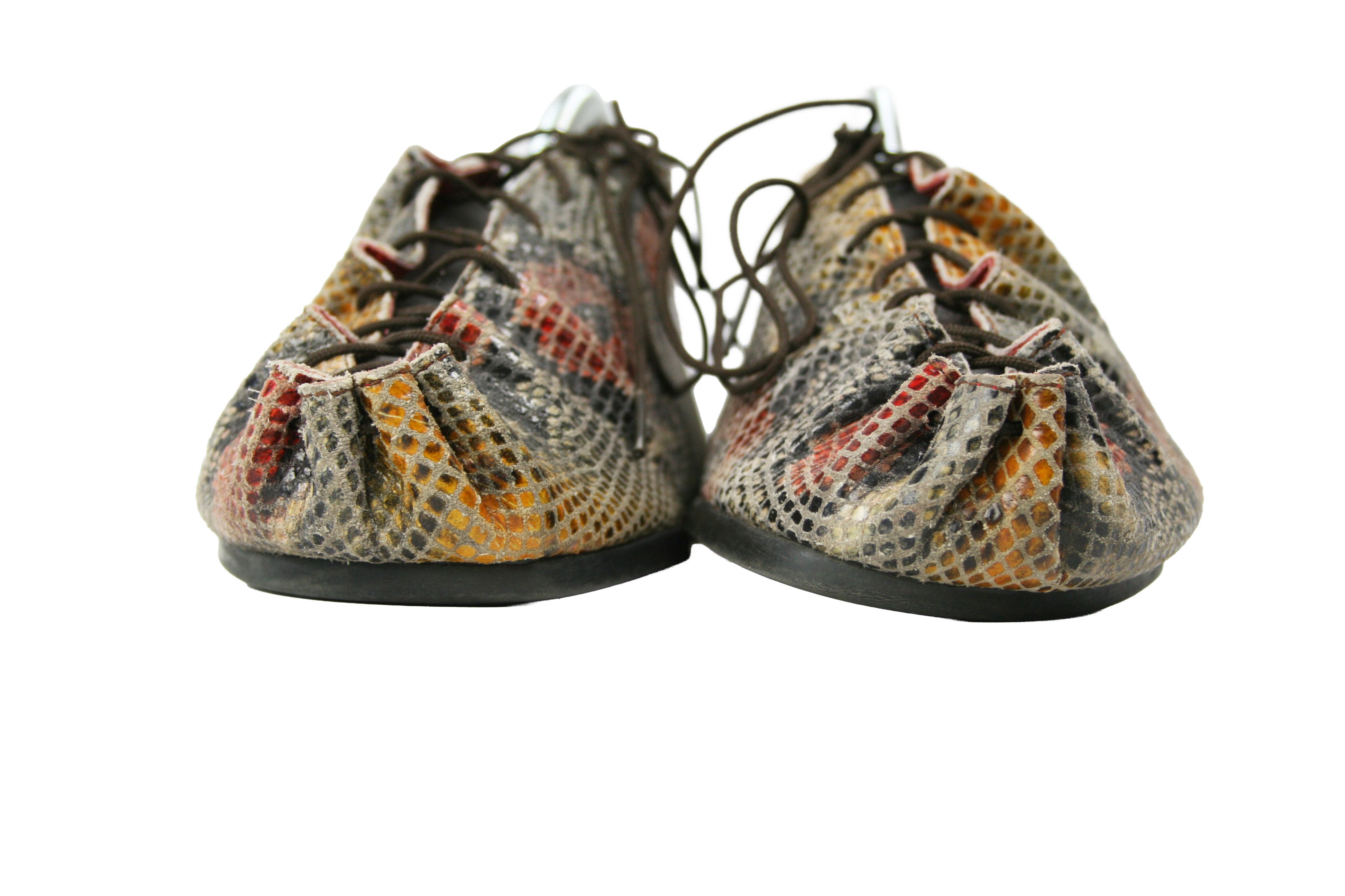 Japanese Brand Jan Jansen Y2K Snake Print Leather Ballet Flats Vintage Size US 10 / IT 40 - 5 Thumbnail