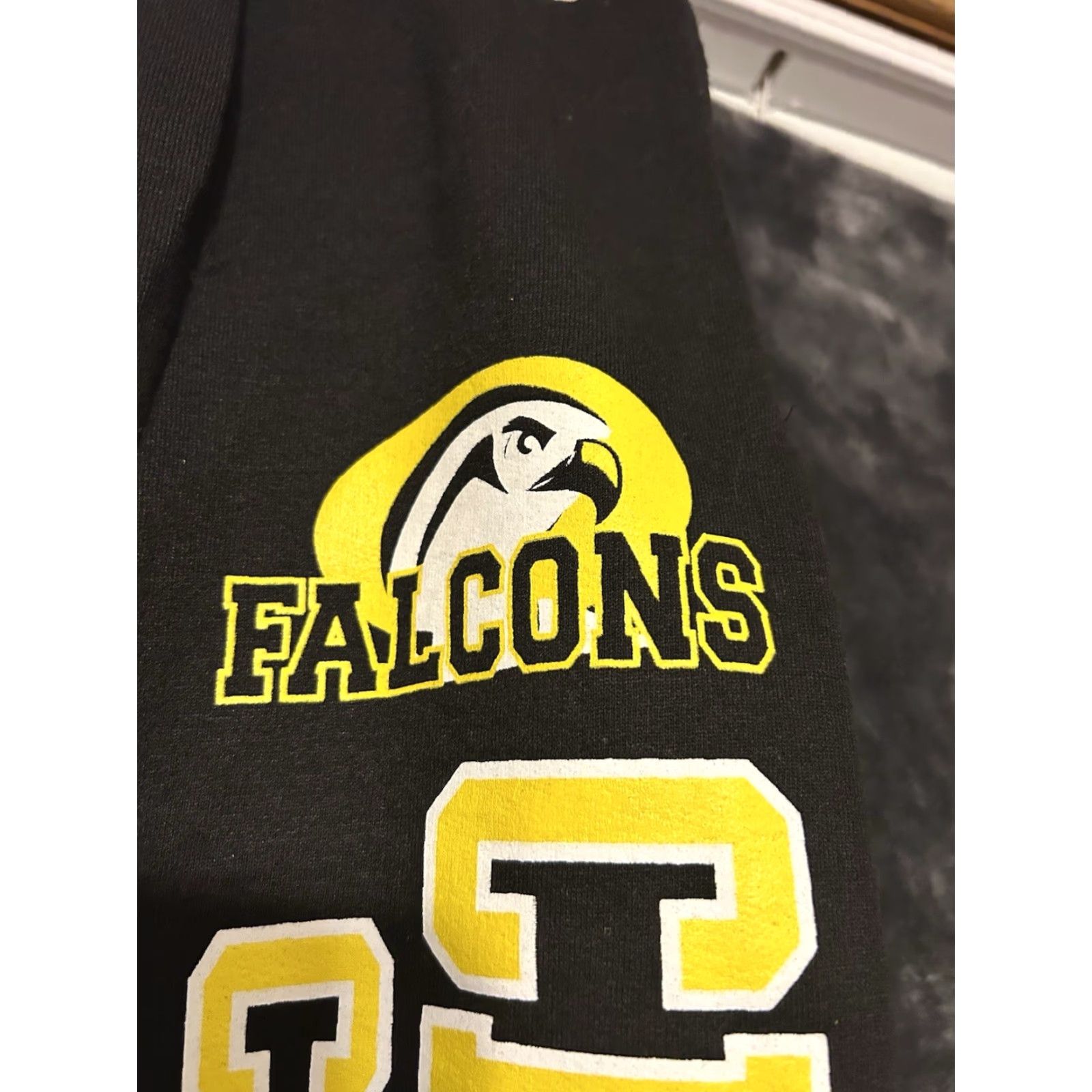 Champion VINTAGE Champion Cedar Crest College Falcons Sweatpants Adult Large Black Elastic Waist Drawstrings Athletic Tapered Leg Size US 33 - 6 Thumbnail