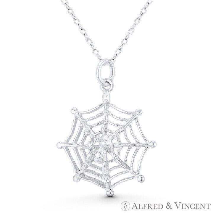 Other Black Widow Spider on Web Arachnid Charm 31x23mm Pendant Size ONE SIZE - 1 Preview