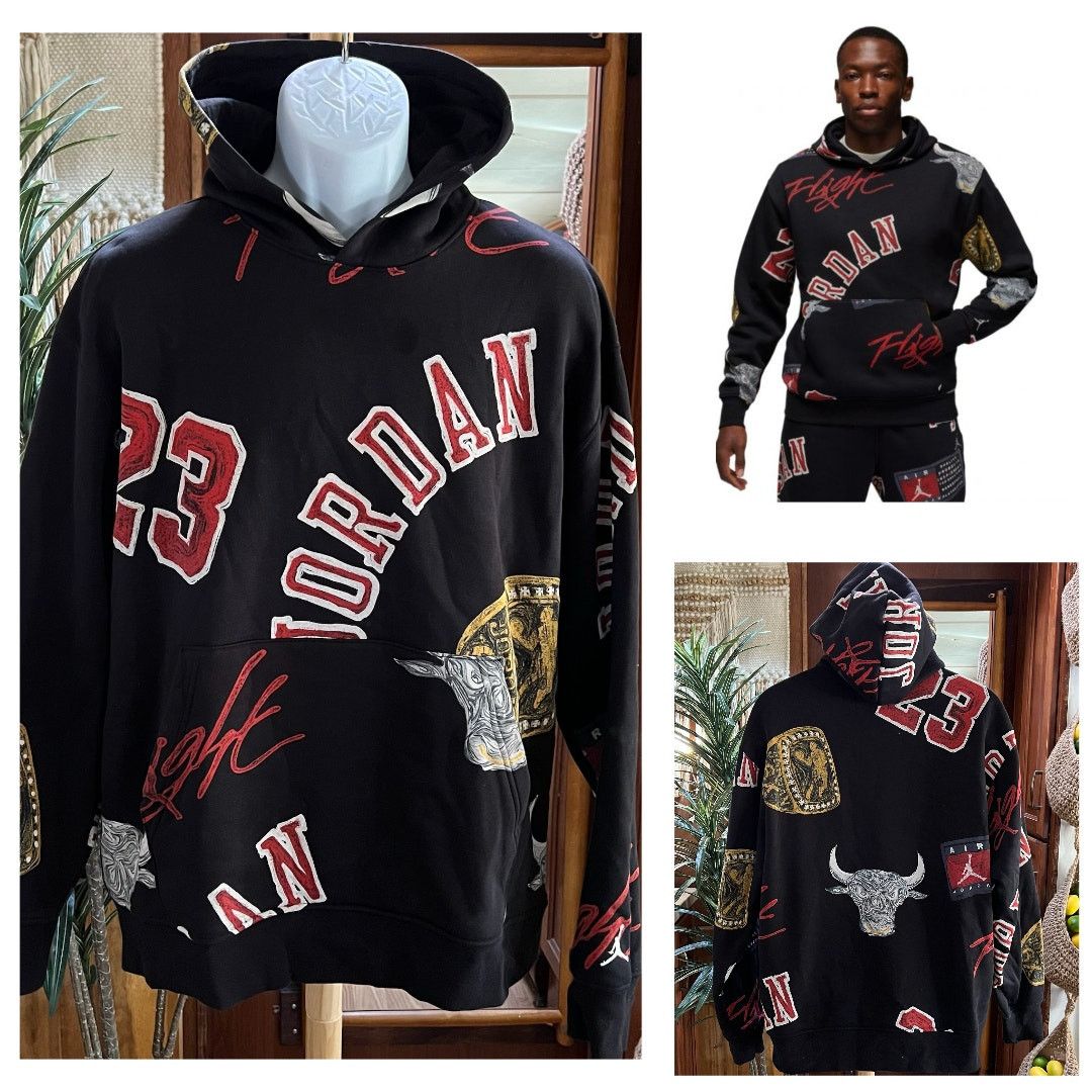 Nike Nike Air Jordan Brooklyn Fleece AOP Hoodie L Y2K Sneakerhead Size US L / EU 52-54 / 3 - 9 Thumbnail