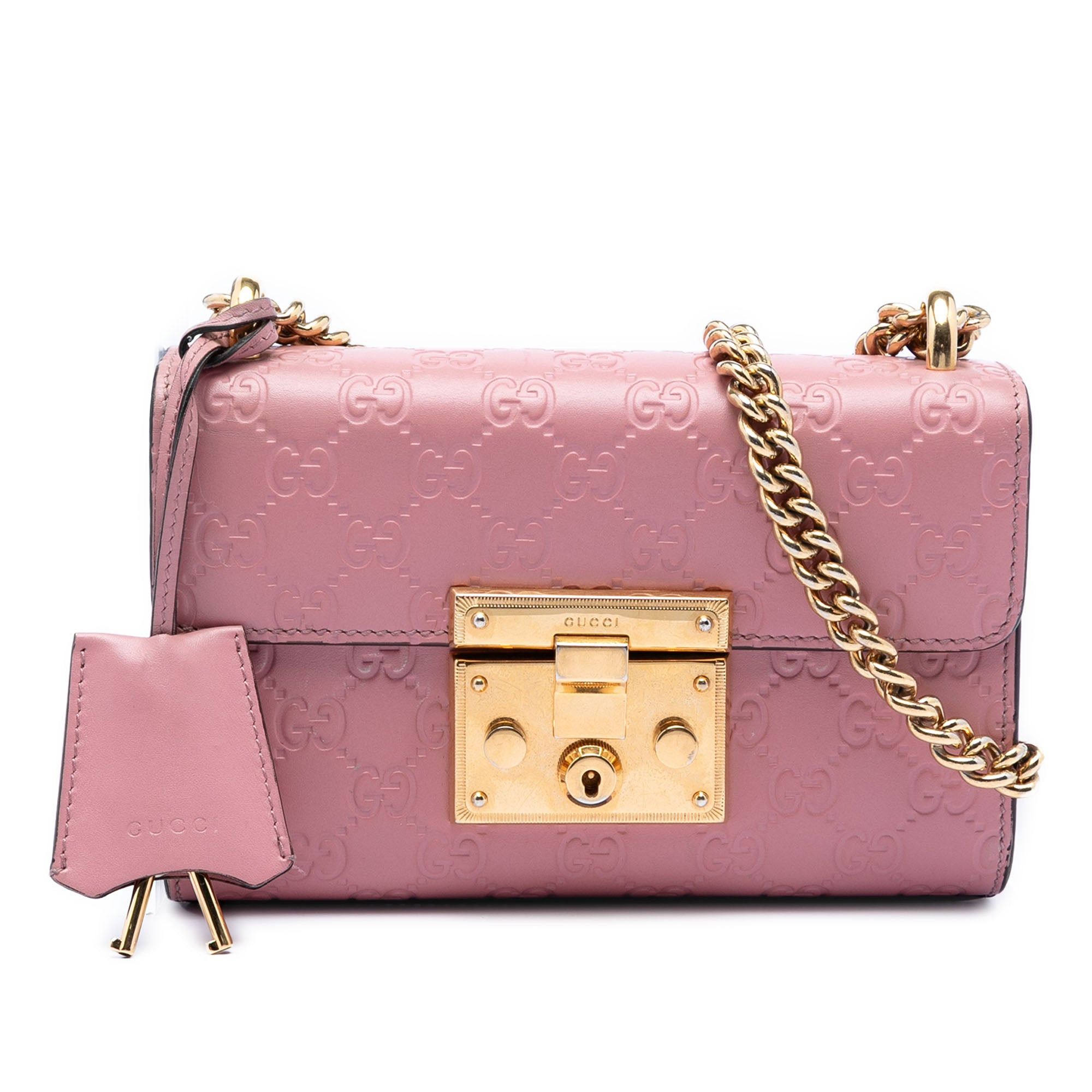 Gucci Small Guccissima Padlock Crossbody Size ONE SIZE - 1 Thumbnail