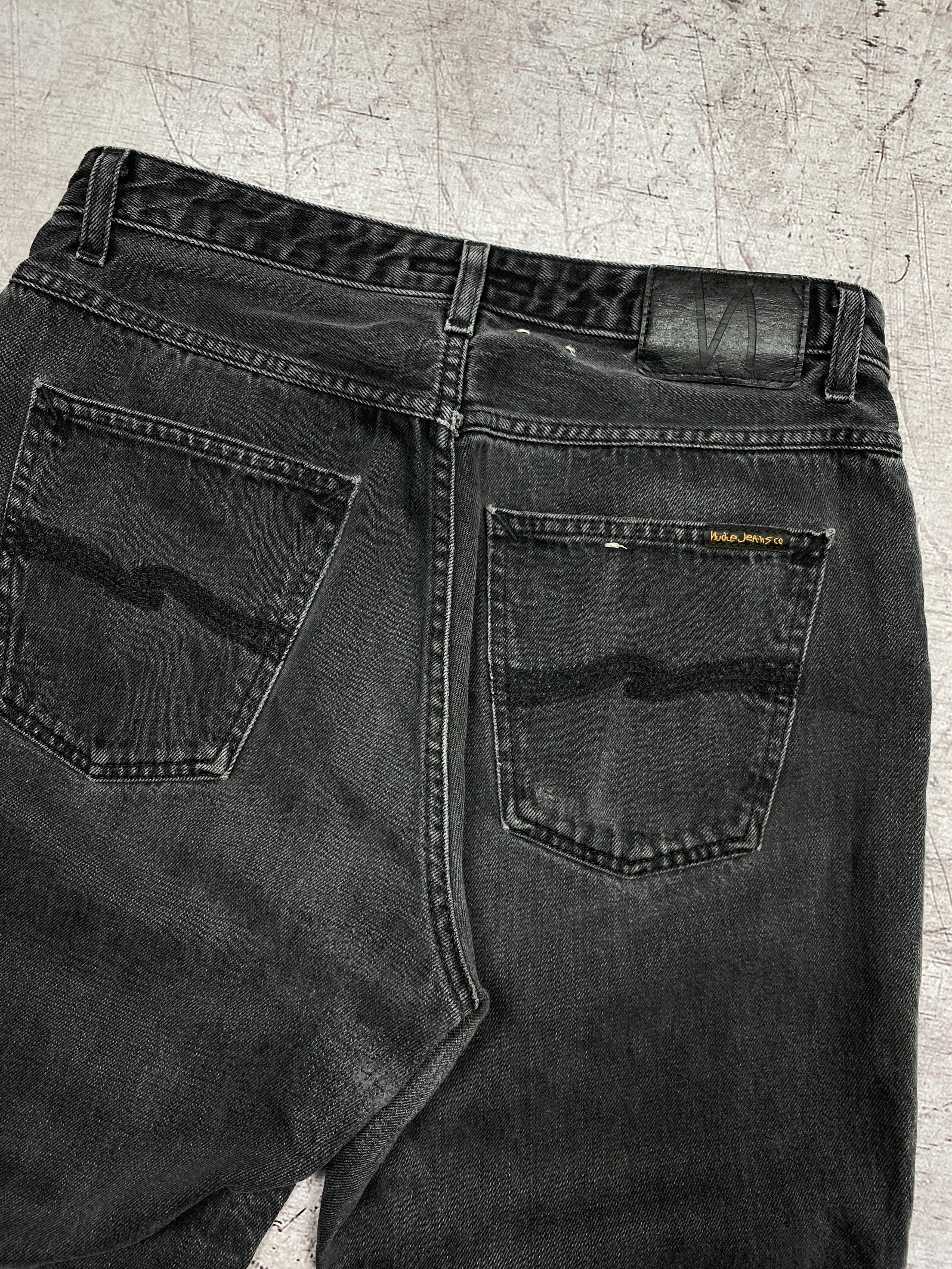 Nudie Jeans × Vintage Nudie Jeans Breezy Britt Black Worn Denim Pants Size US 32 / EU 48 - 2 Thumbnail