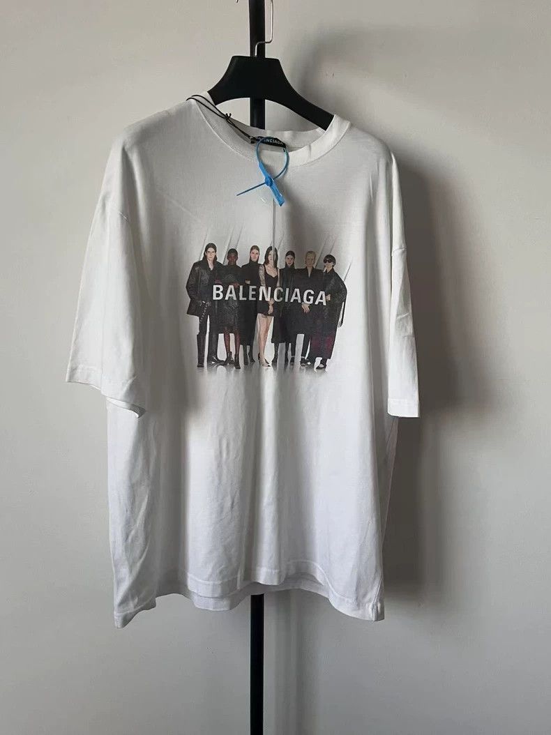 Balenciaga Balenciaga Band Portrait Print Logo Short Sleeve T-Shirt Size US S / EU 44-46 / 1 - 1 Thumbnail