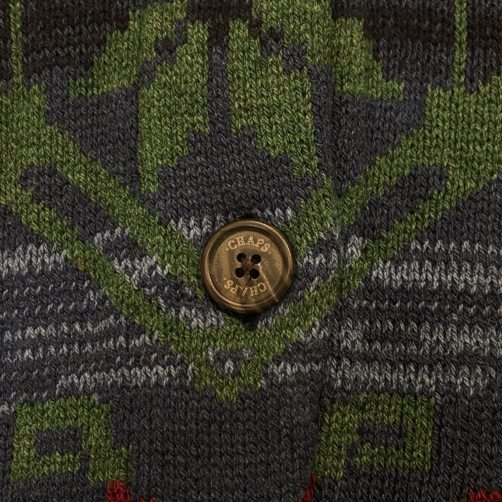 Chaps Vintage Chaps Denim Shawl Collar Aztec Sweater Vest Small Size S / US 4 / IT 40 - 4 Thumbnail