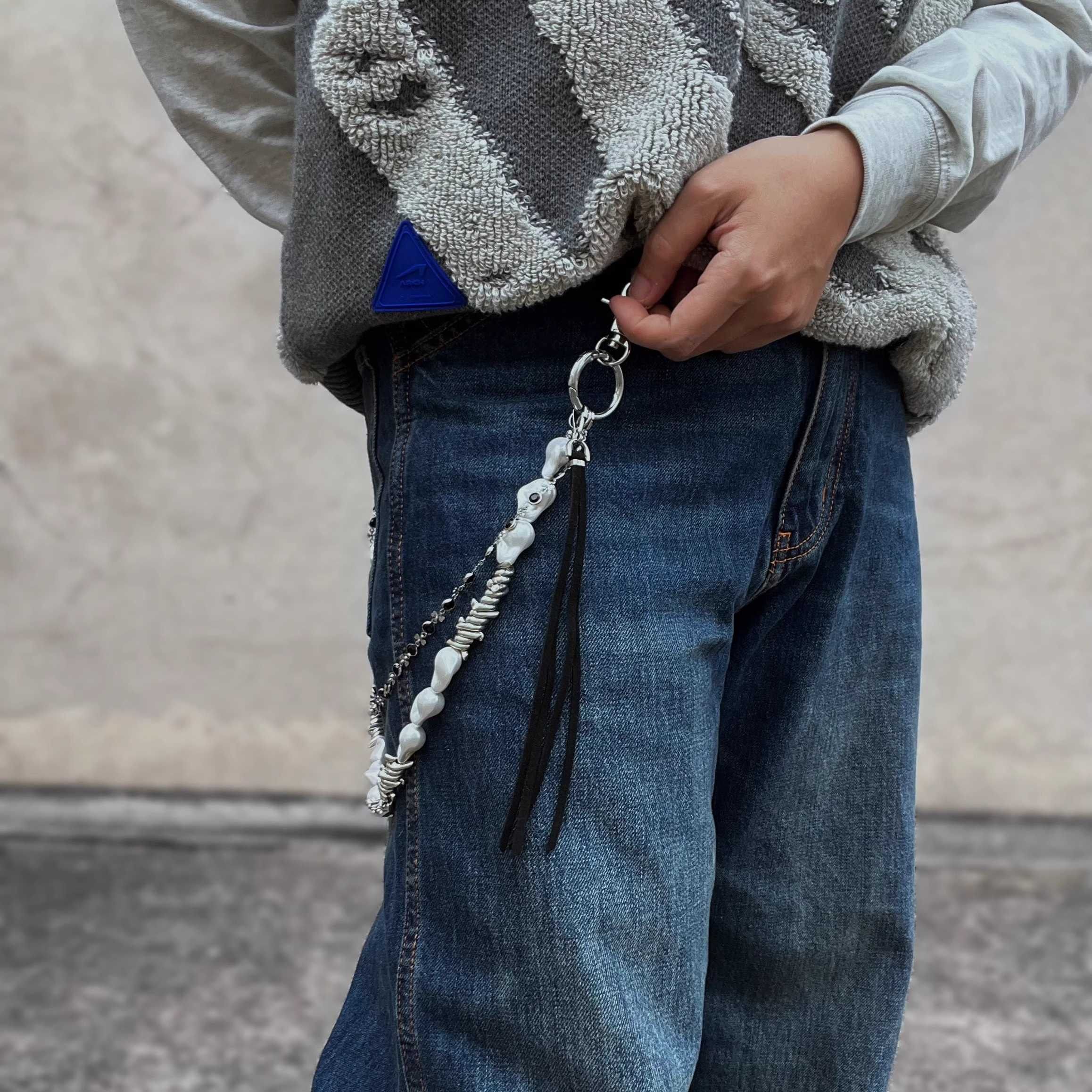 Jewelry Elegant Pearl and Silver Layered Wallet Chain Size ONE SIZE - 2 Thumbnail
