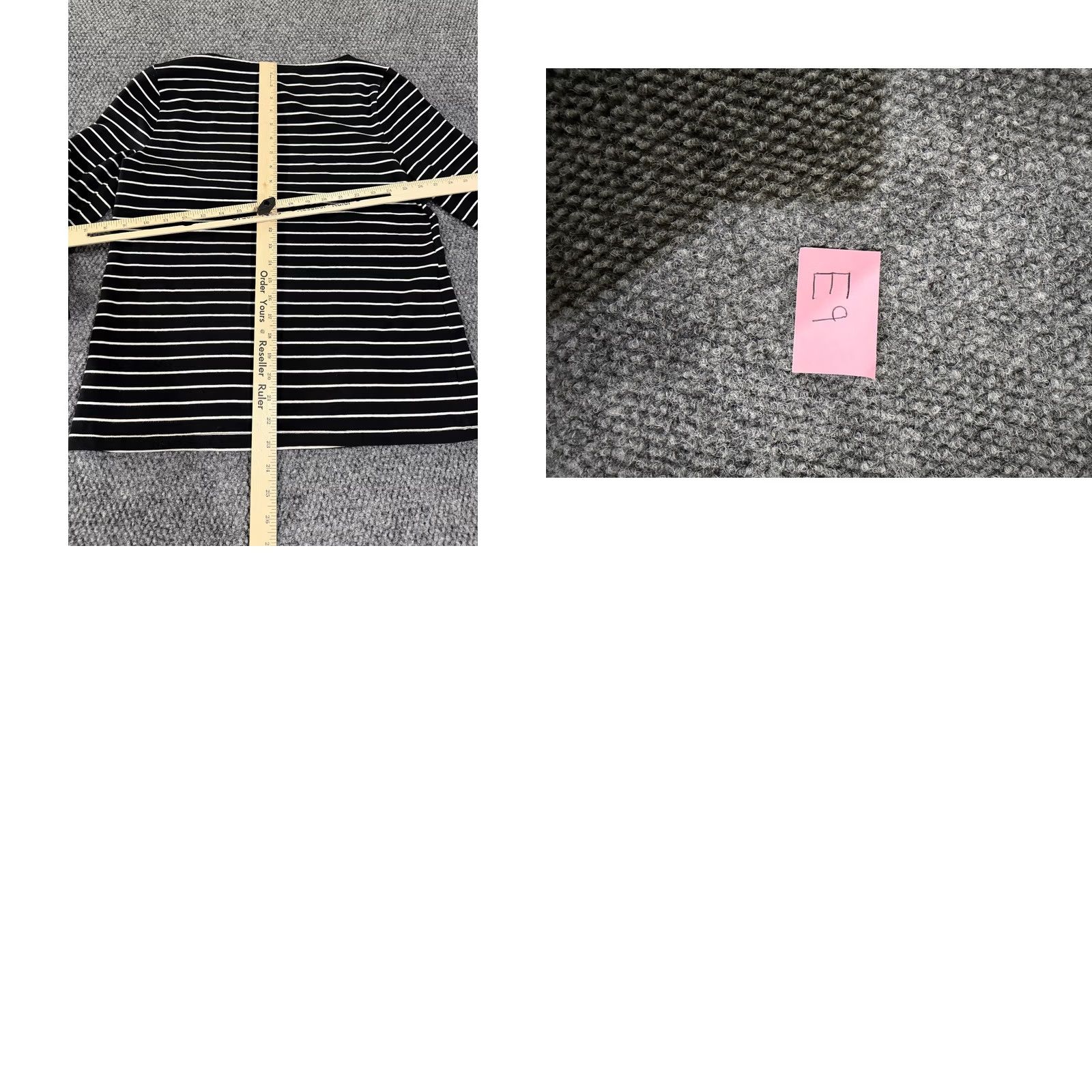 Talbots Talbots Womens Long Sleeve Top M Black White Striped Stretch Casual Blouse Knit Cotton Spandex Regular Size M / US 6-8 / IT 42-44 - 8 Thumbnail