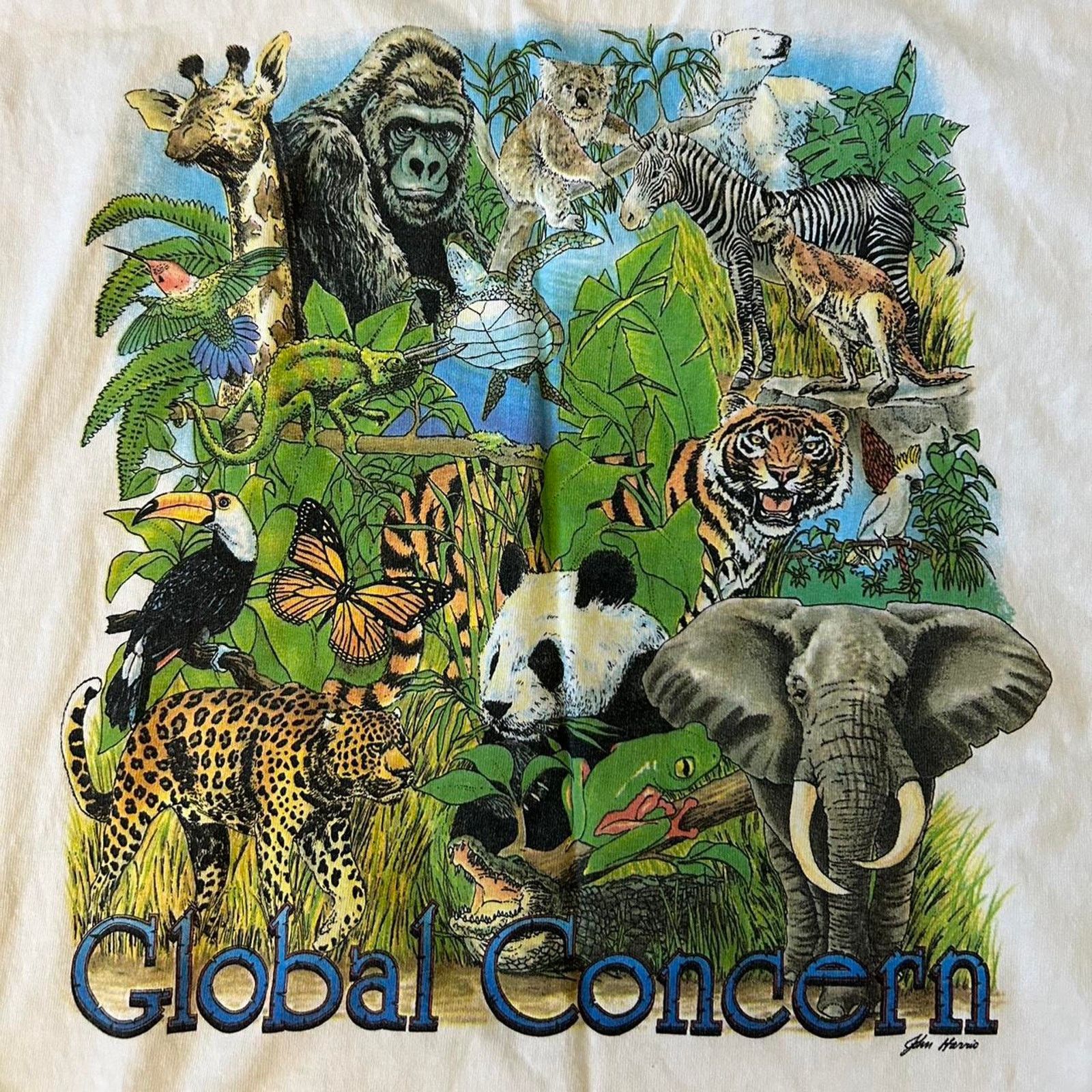 Other Vintage global concern t shirt Size US XL / EU 56 / 4 - 5 Thumbnail