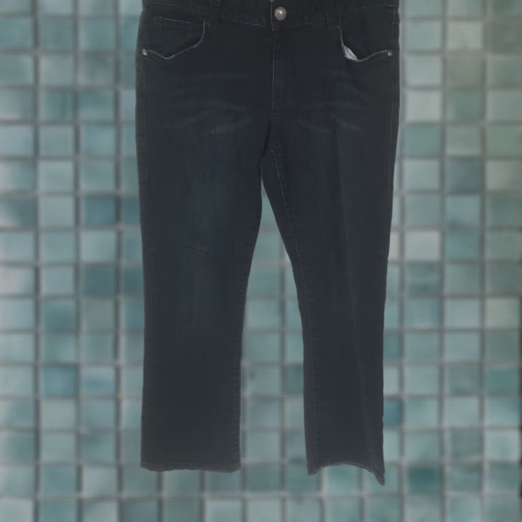 Vintage Cabi Black Denim Jeans Womens Low Rise Straight Leg Regular Fit Size 8 Size 30" / US 8 / IT 44 - 1 Thumbnail