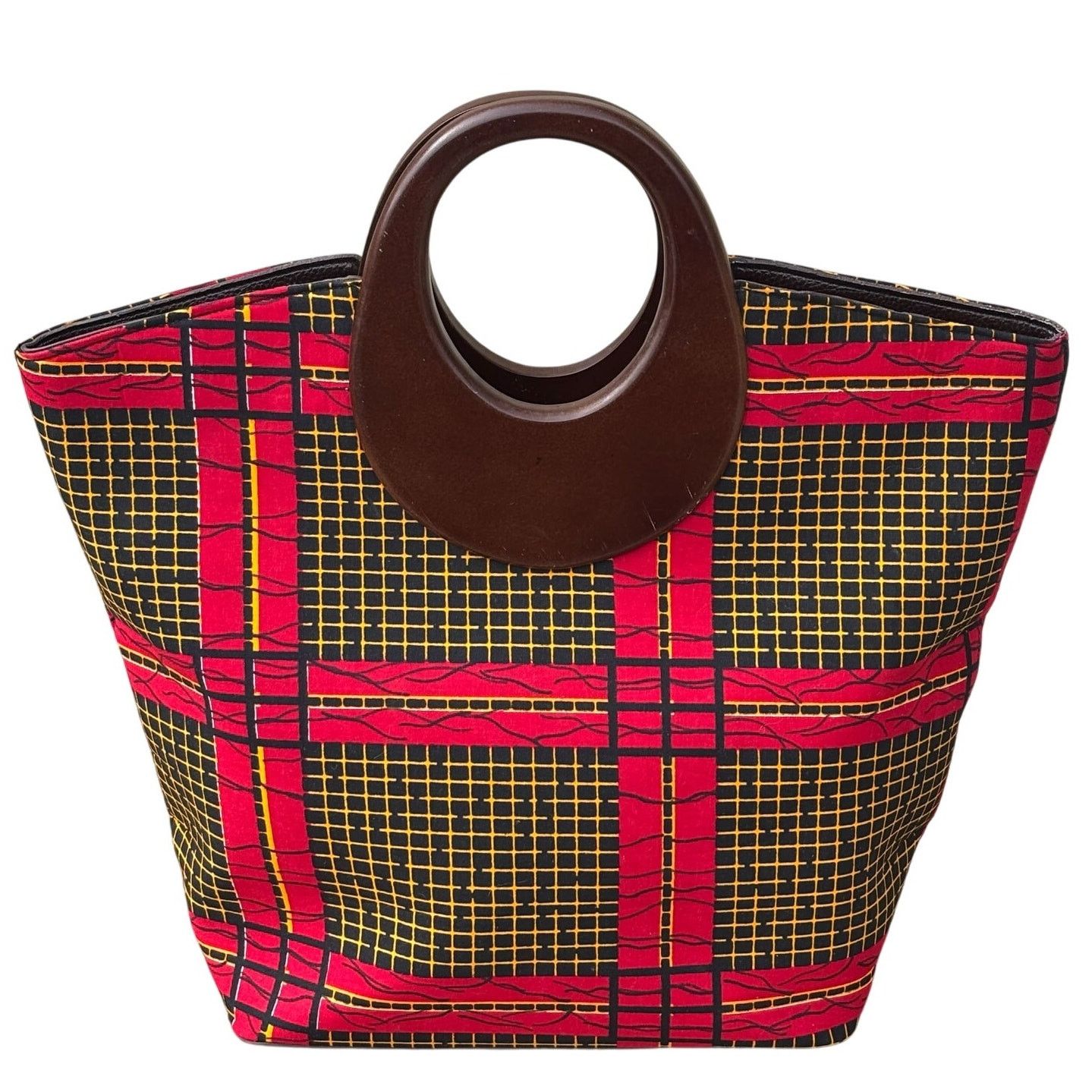 Other Red & Yellow Plaid Hand Bag Size ONE SIZE - 1 Thumbnail