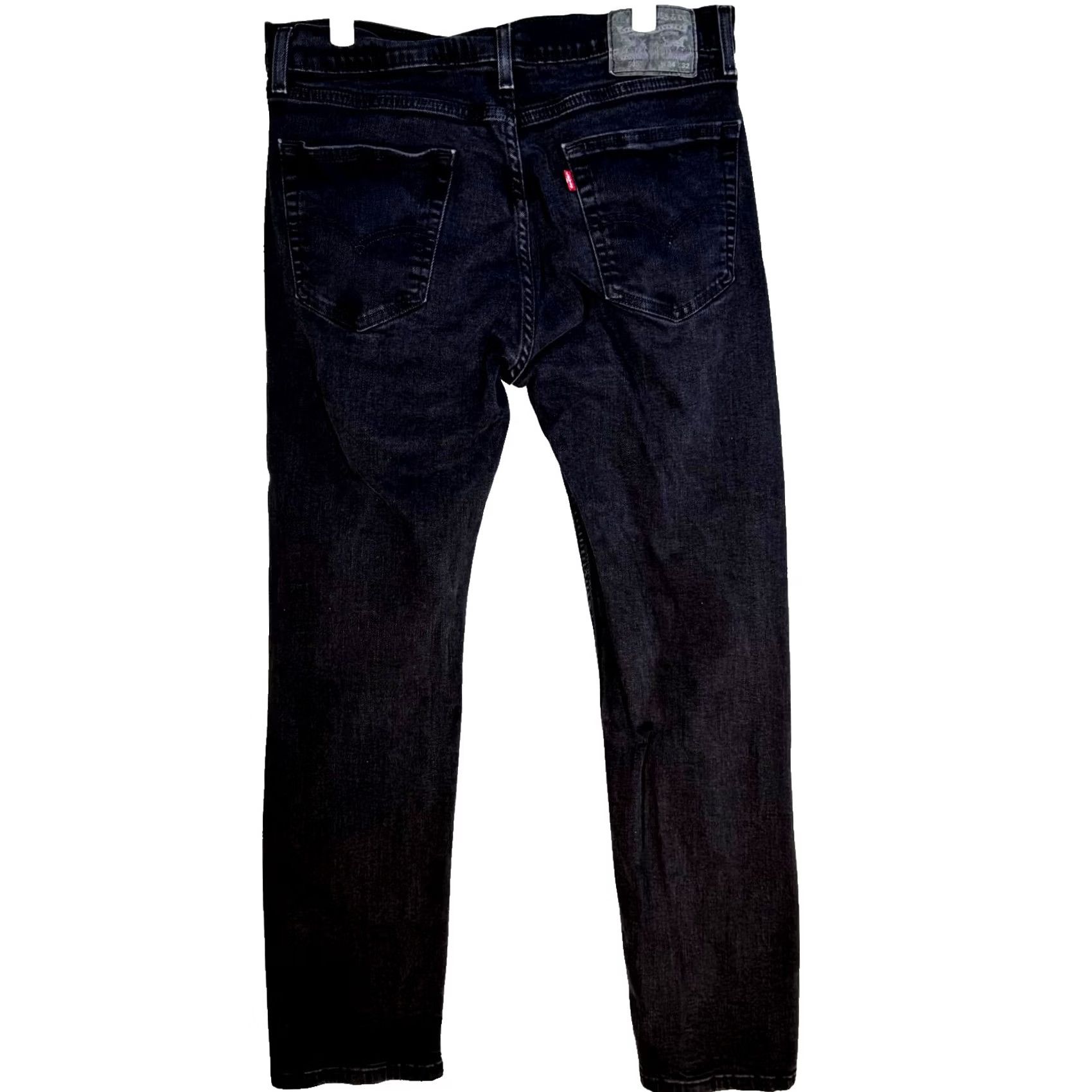 Levi's Levi’s 505 Regular Fit Men’s Jeans 34 x 32 Black Denim Dark Wash Straight Zip Fly Size US 34 / EU 50 - 2 Thumbnail