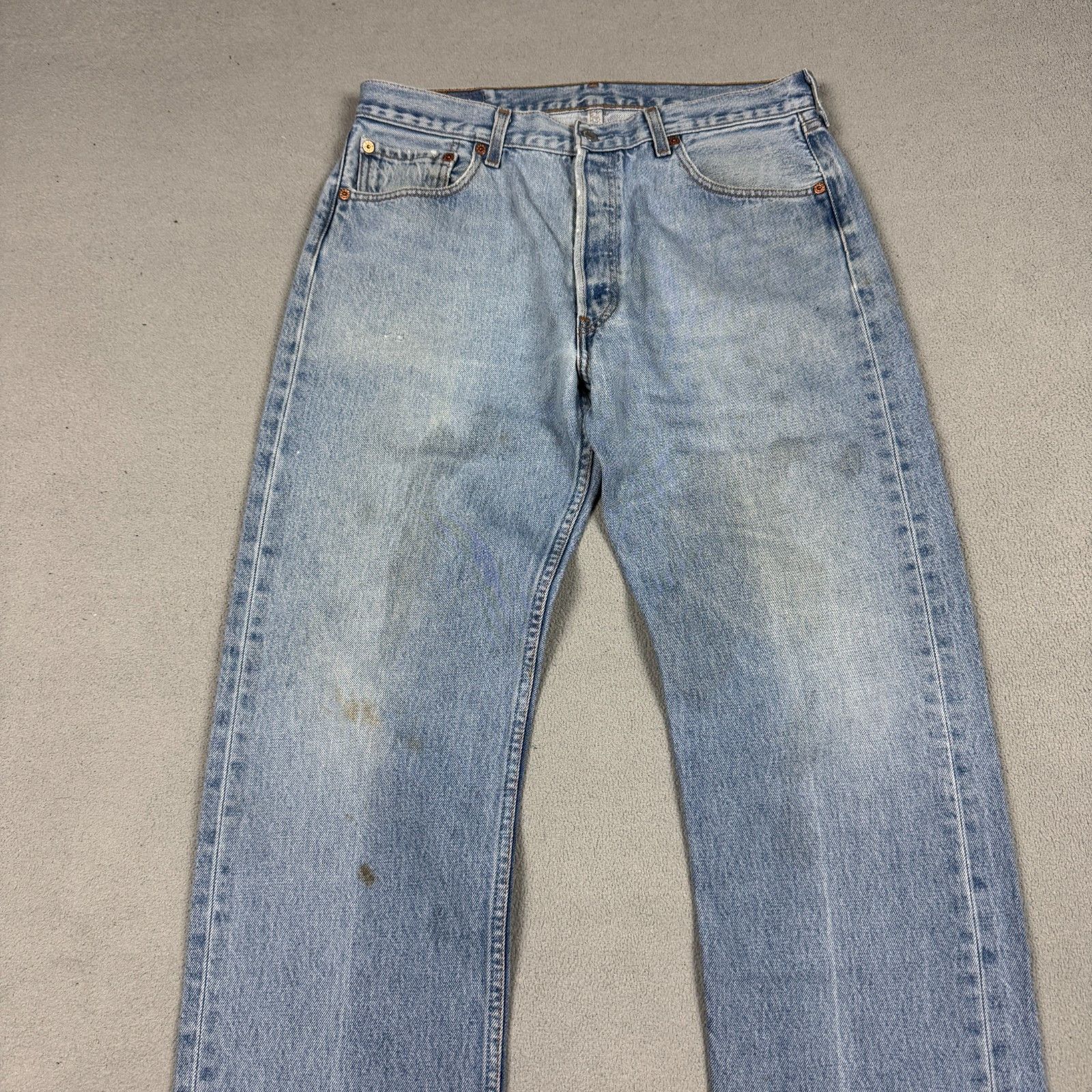 Levi's VTG Levi's 501 W34 L34 Light Wash Blue Denim Grunge Size US 34 / EU 50 - 5 Thumbnail